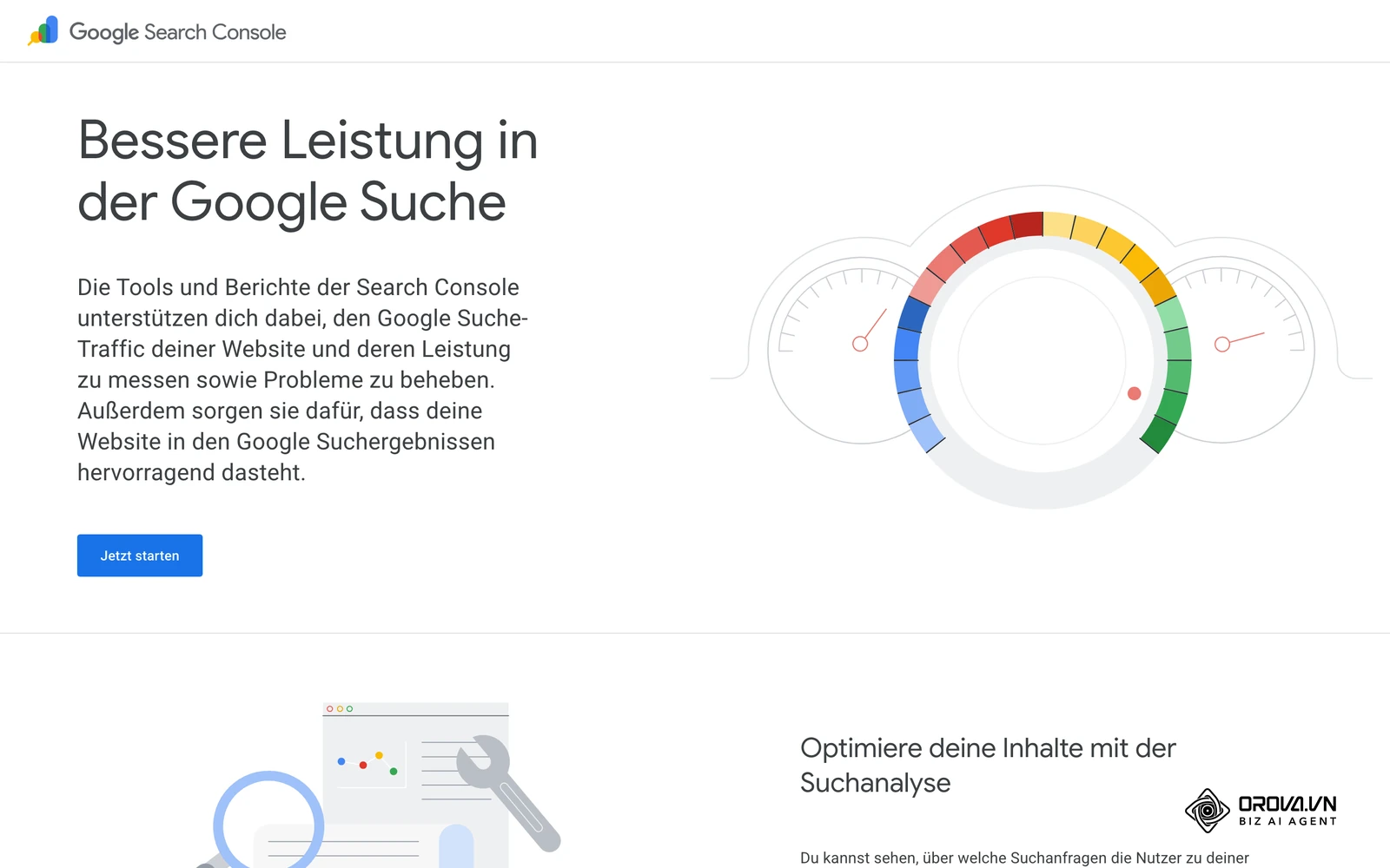 Die Google Search Console, in der Leistungsbericht, Indexierungsstatus und URL-Prüfung liegen