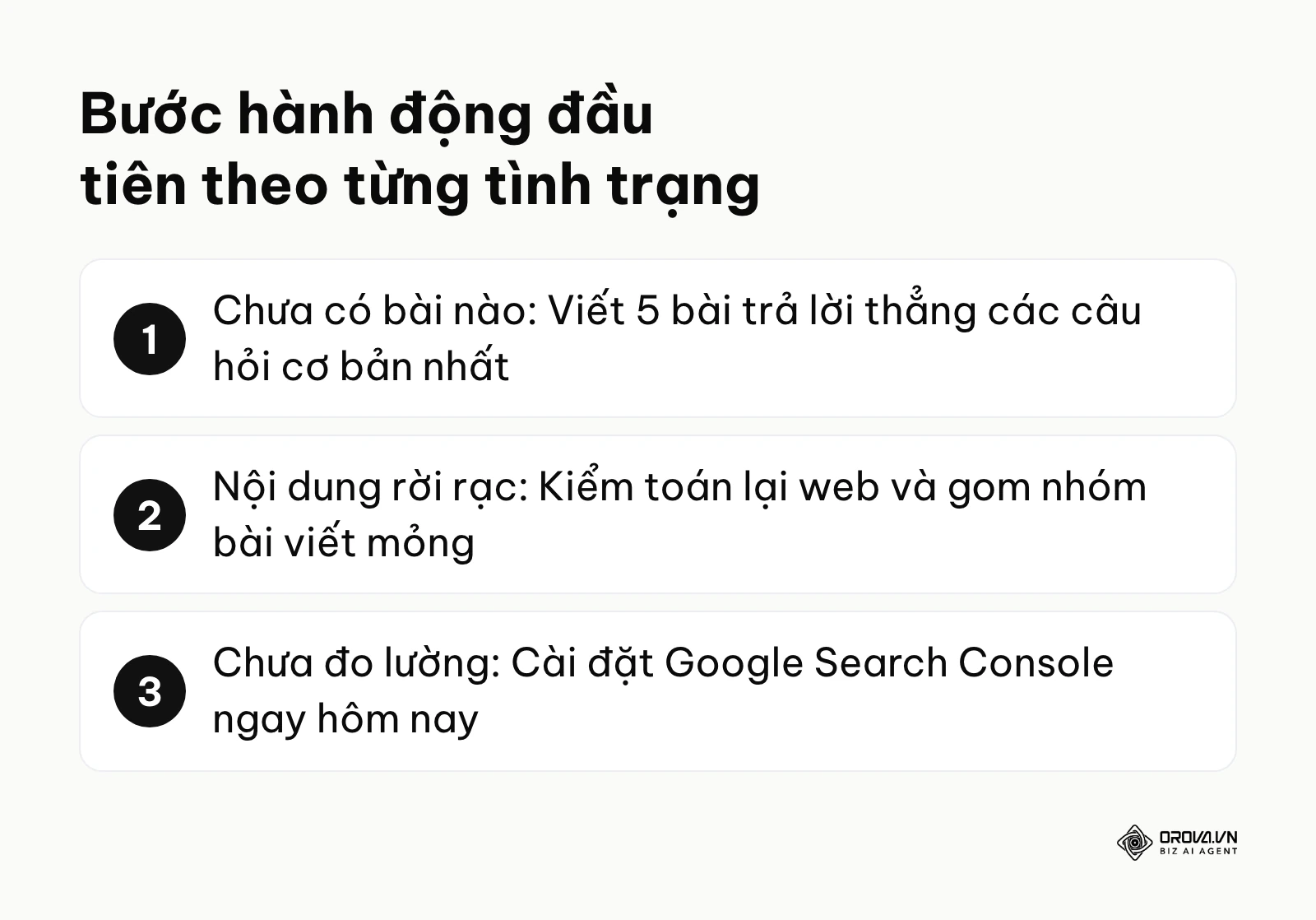 Các bước bắt đầu tối ưu từ khóa tùy theo tình trạng website