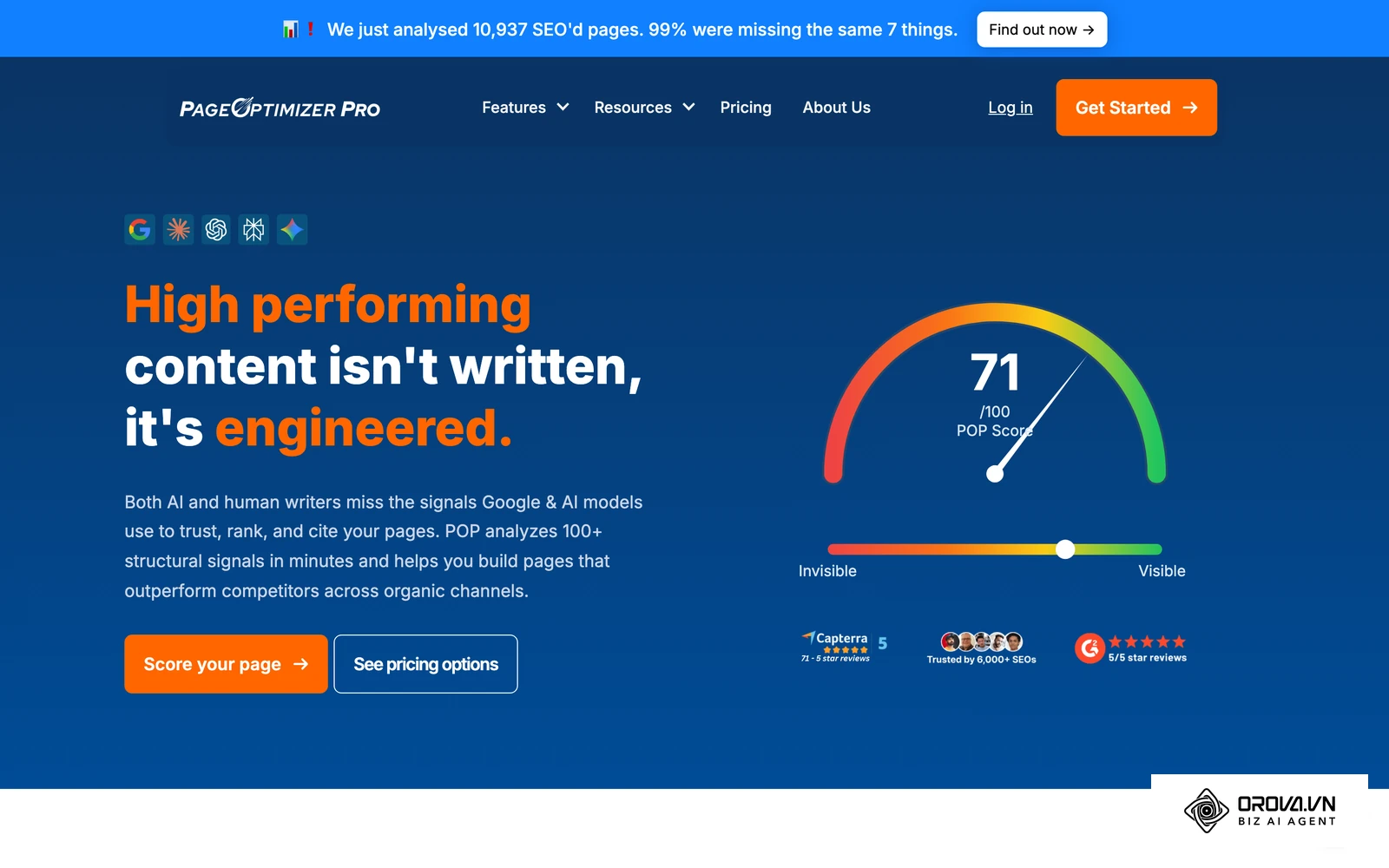 PageOptimizer Pro focuses heavily on scientific, patented algorithms for technical on-page SEO.