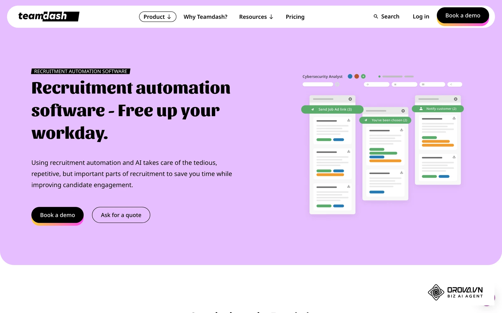 Teamdashi ametlik leht värbamise automatiseerimisest: reeglid, mis saadavad teavitusi ja liigutavad kandidaate etappide vahel.