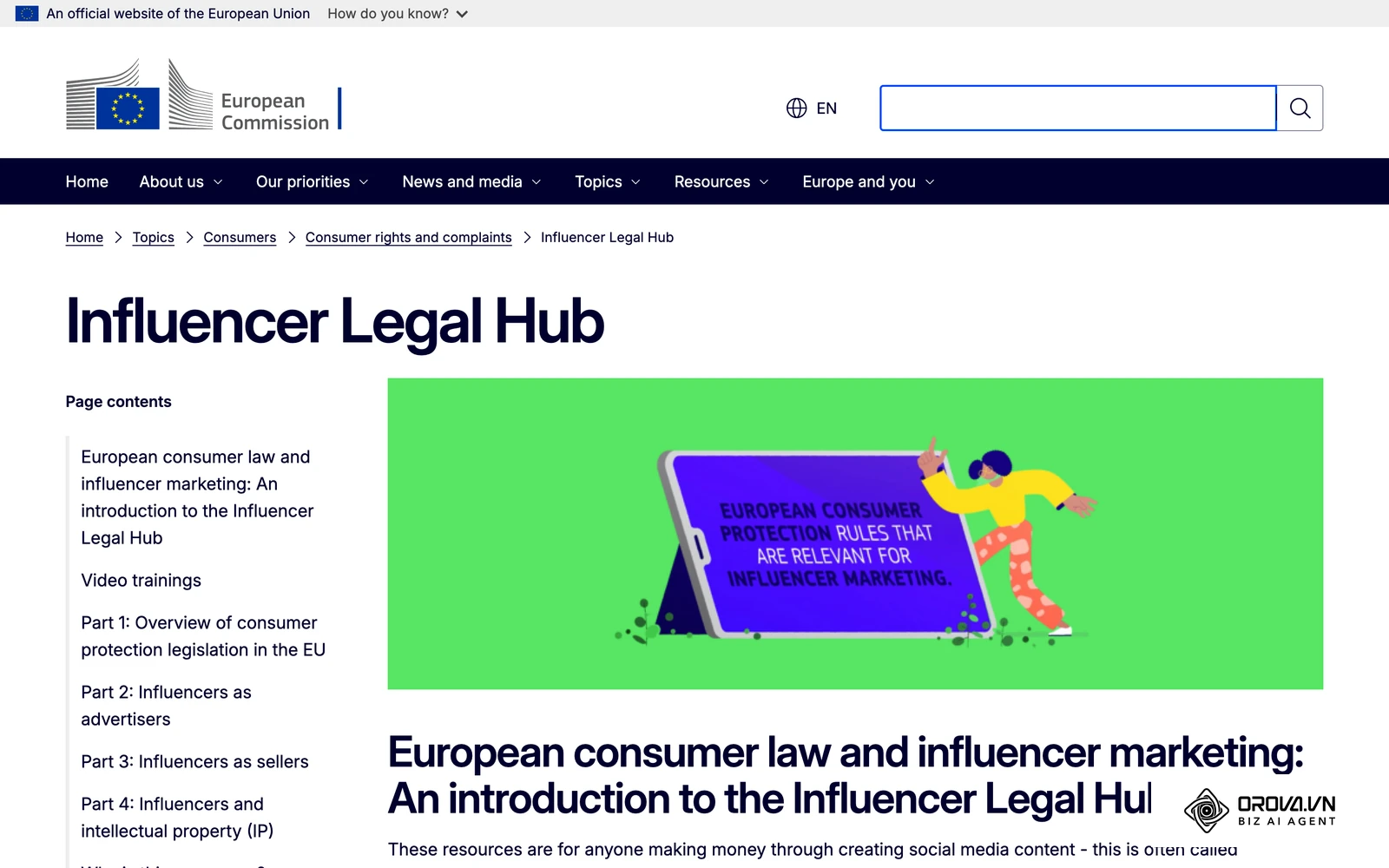 The European Commission's Influencer Legal Hub explains what creators and brands must disclose when content is paid.