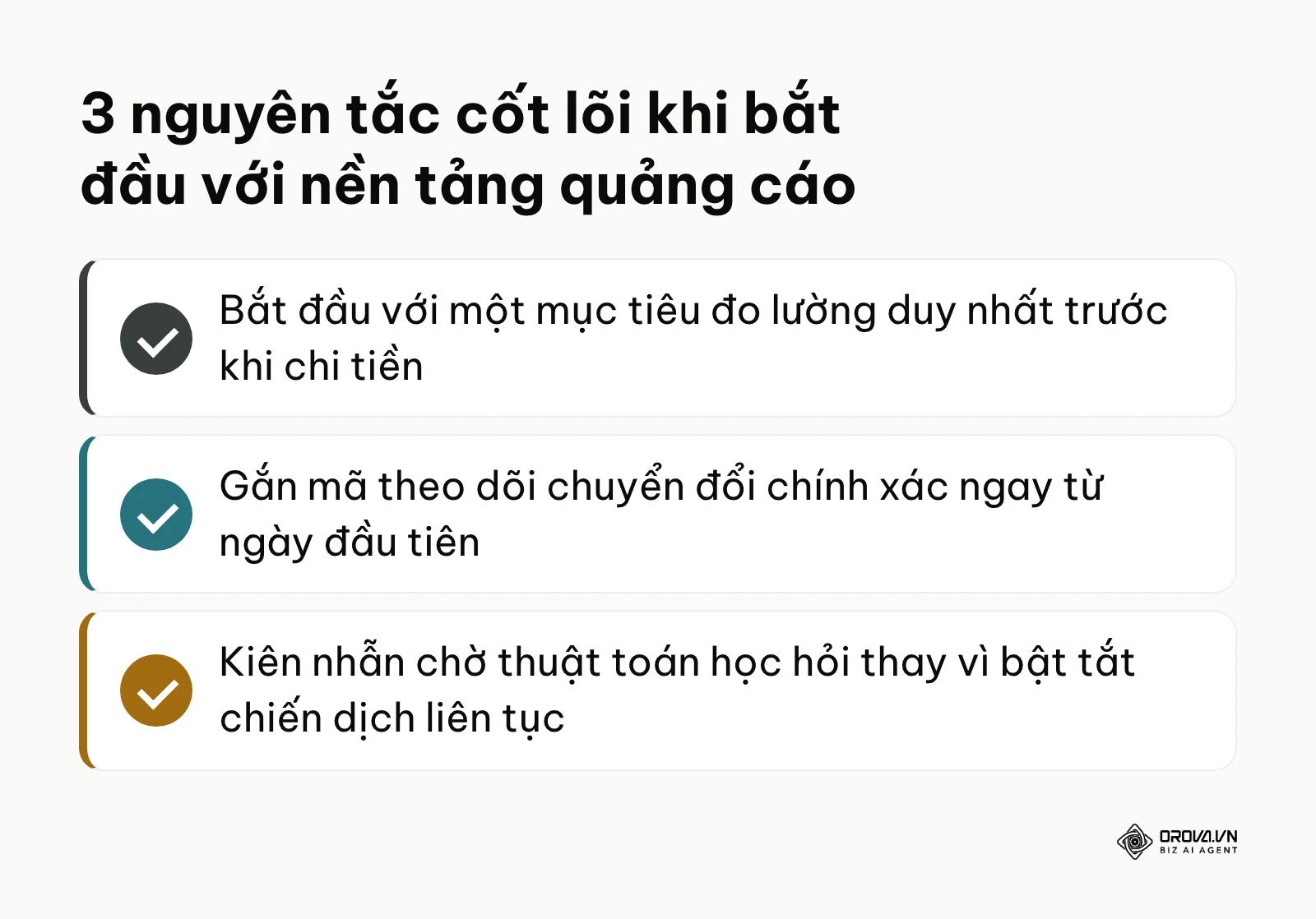 Tóm tắt 3 nguyên tắc cốt lõi cho doanh nghiệp khi bắt đầu tiếp cận nền tảng quảng cáo
