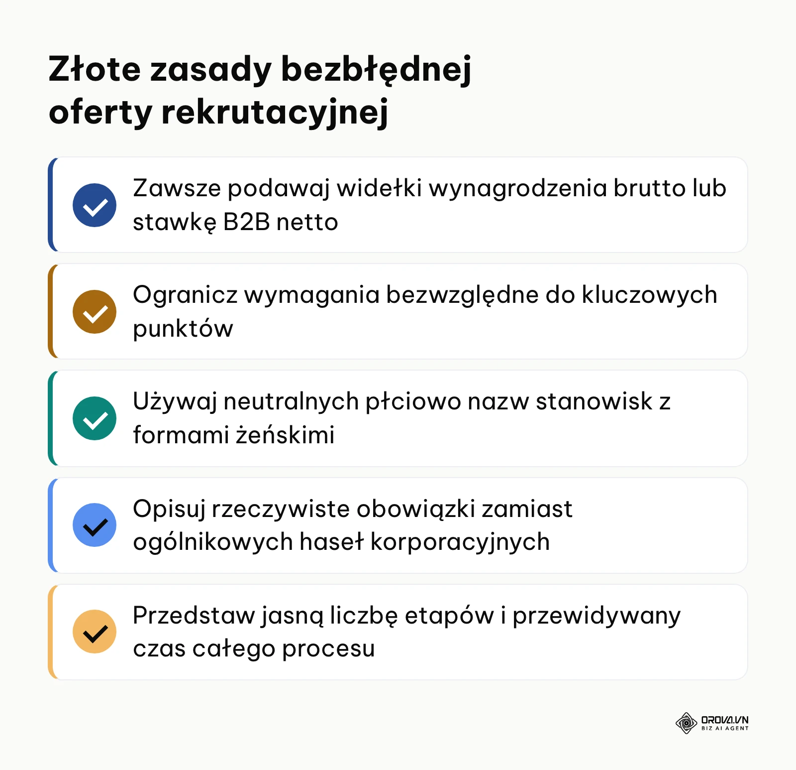Zestawienie najważniejszych zasad tworzenia skutecznych ofert zatrudnienia