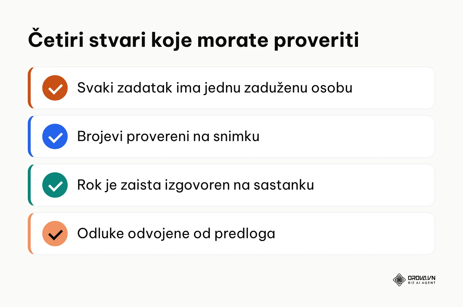 Sažetak četiri stvari koje treba proveriti pre slanja zapisnika koji je napravio AI