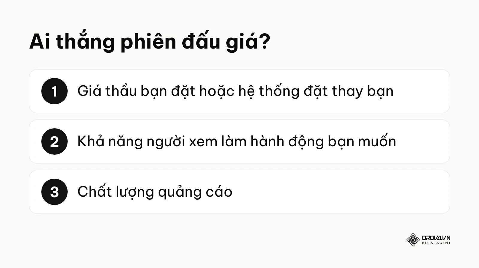 Ba thành phần quyết định tổng giá trị của một quảng cáo trong phiên đấu giá Instagram