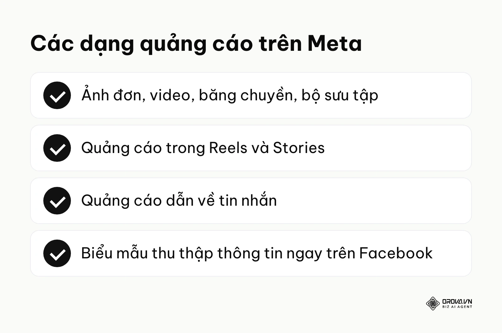 Các dạng quảng cáo trên Facebook và Instagram