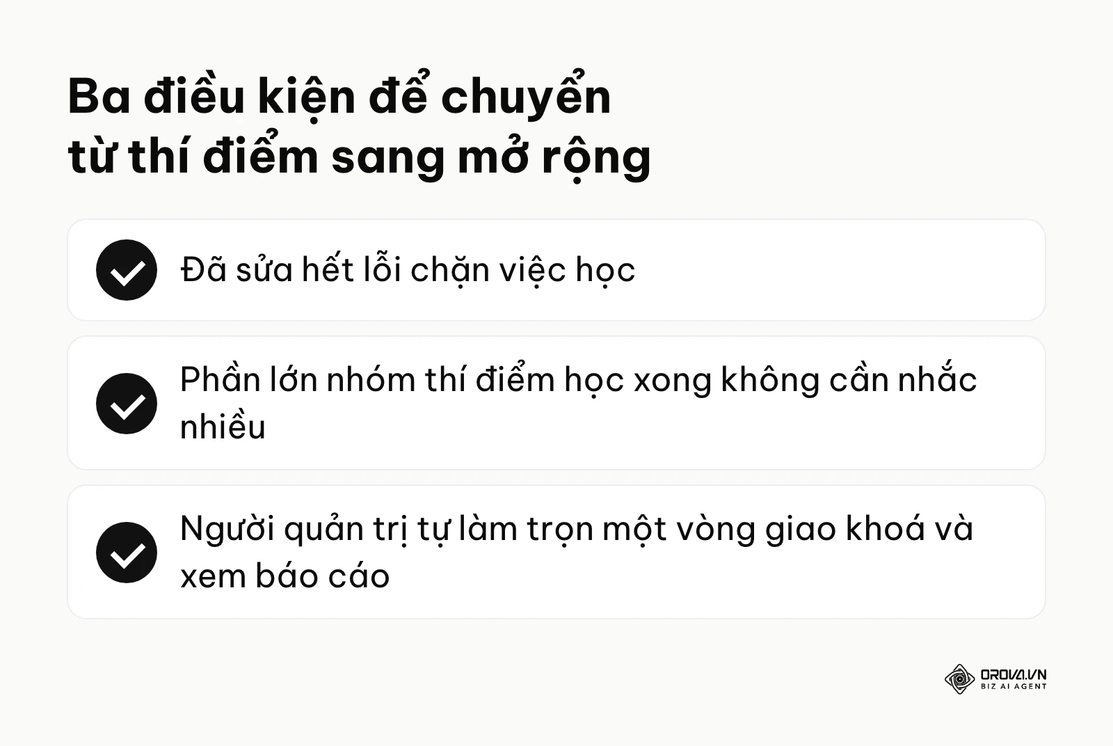 Ba điều kiện cần đạt trước khi mở rộng đào tạo trực tuyến ra toàn công ty