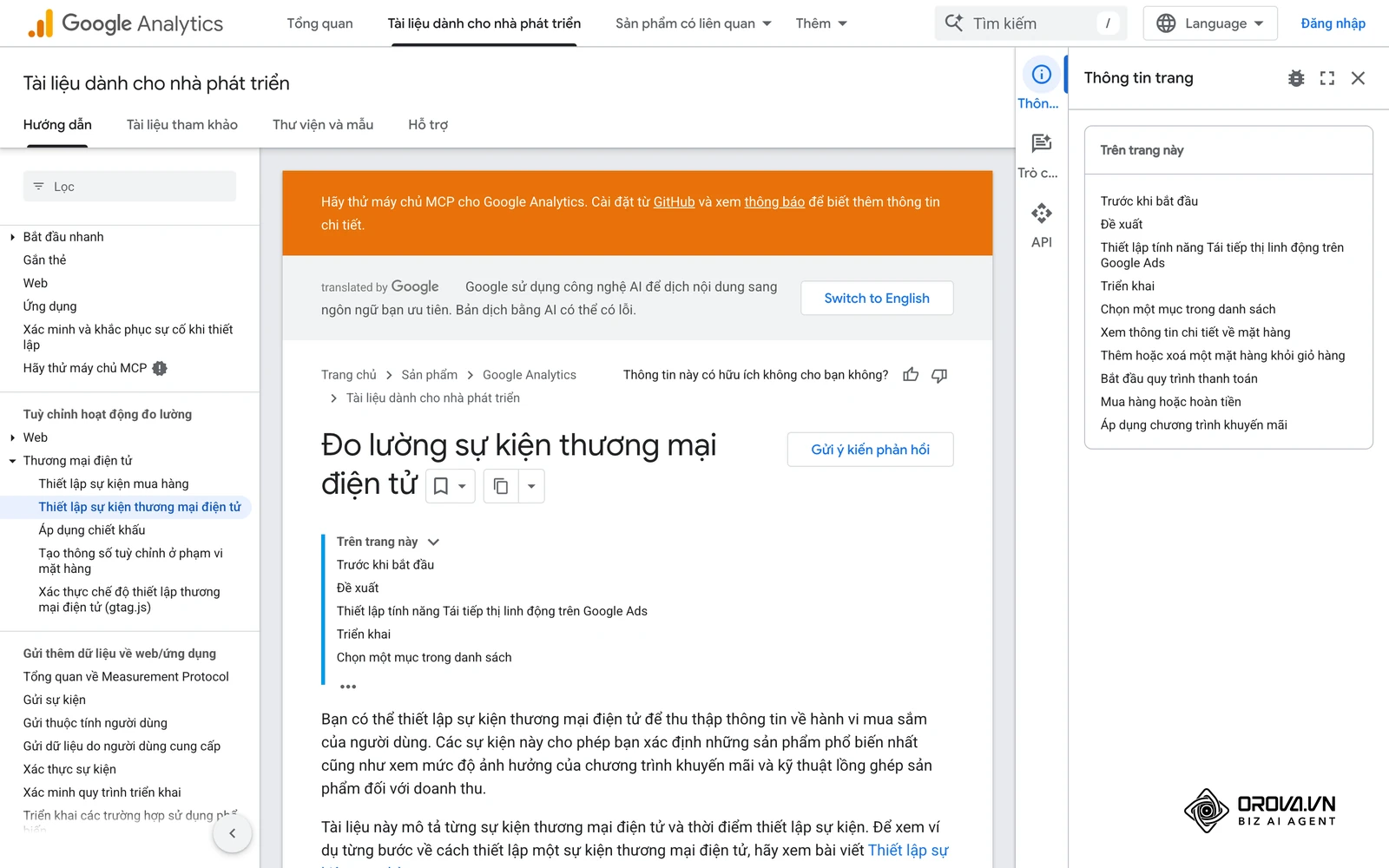 Tài liệu Google Analytics hướng dẫn ghi nhận sự kiện mua hàng kèm giá trị đơn, nguồn dữ liệu đầu vào cho bảng tính LTV.