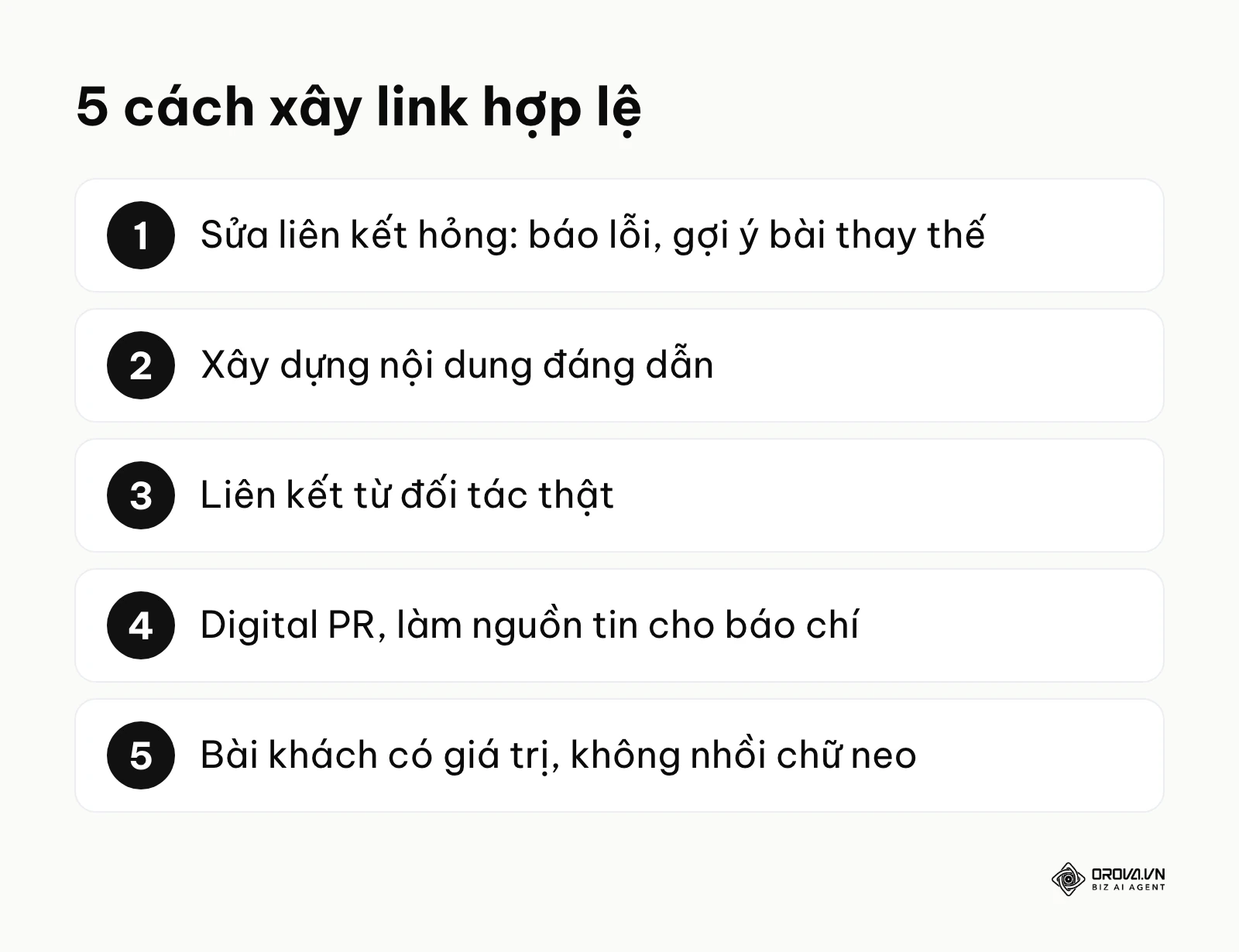 Danh sách 5 cách xây backlink hợp lệ thay cho các kiểu link spam
