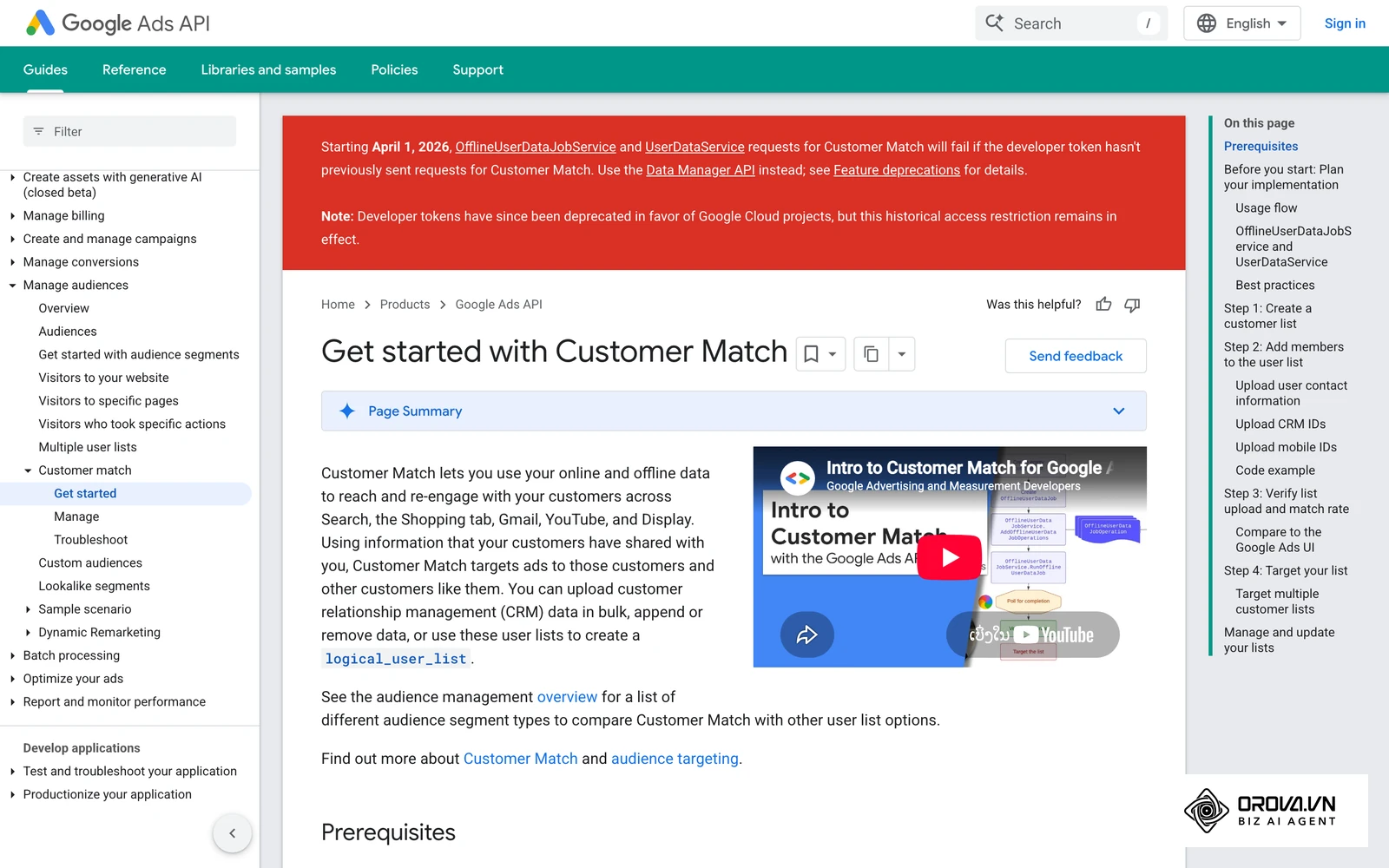 ເອກະສານ Customer Match ຂອງ Google Ads: ໃຊ້ຂໍ້ມູນລູກຄ້າທີ່ເກັບເອງ (First-Party Data) ເພື່ອສ້າງກຸ່ມເປົ້າໝາຍ.