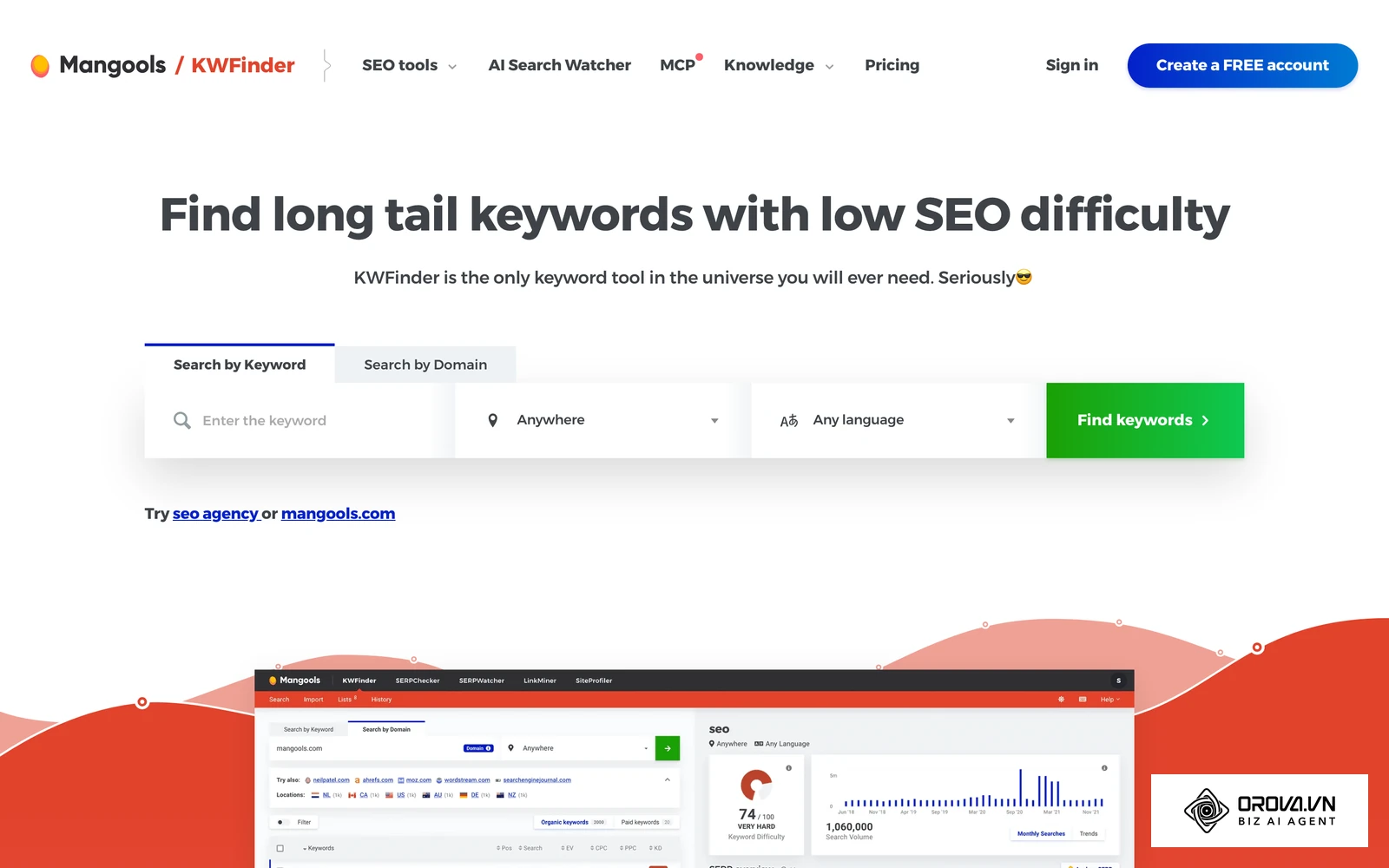 If Ahrefs or Semrush (which cost $100-$200+ per month) are too expensive, consider SE Ranking or the Mangools suite (KWFinder).