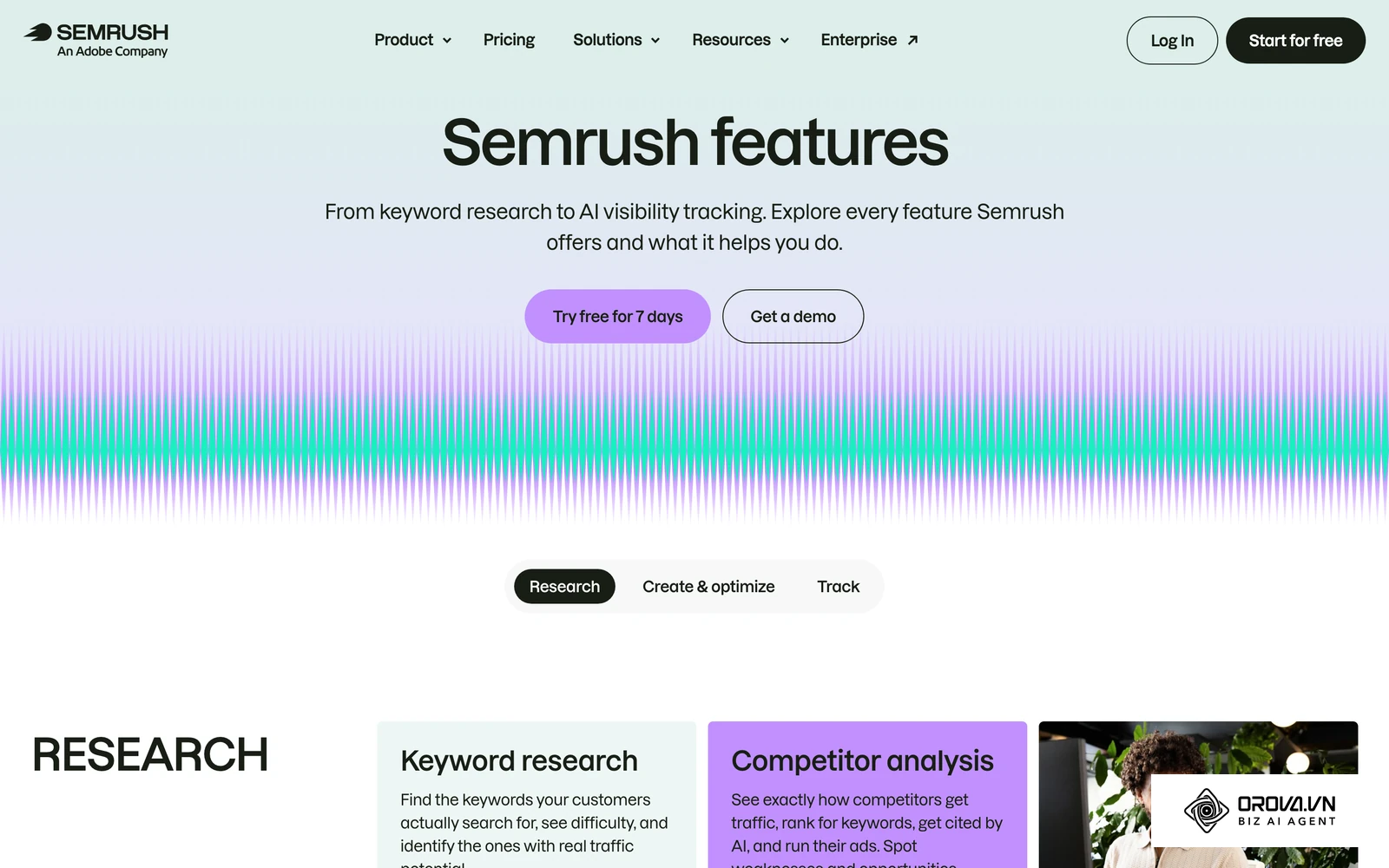 Semrush 官方功能页：关键词研究、竞品分析、Site Audit 等模块一览