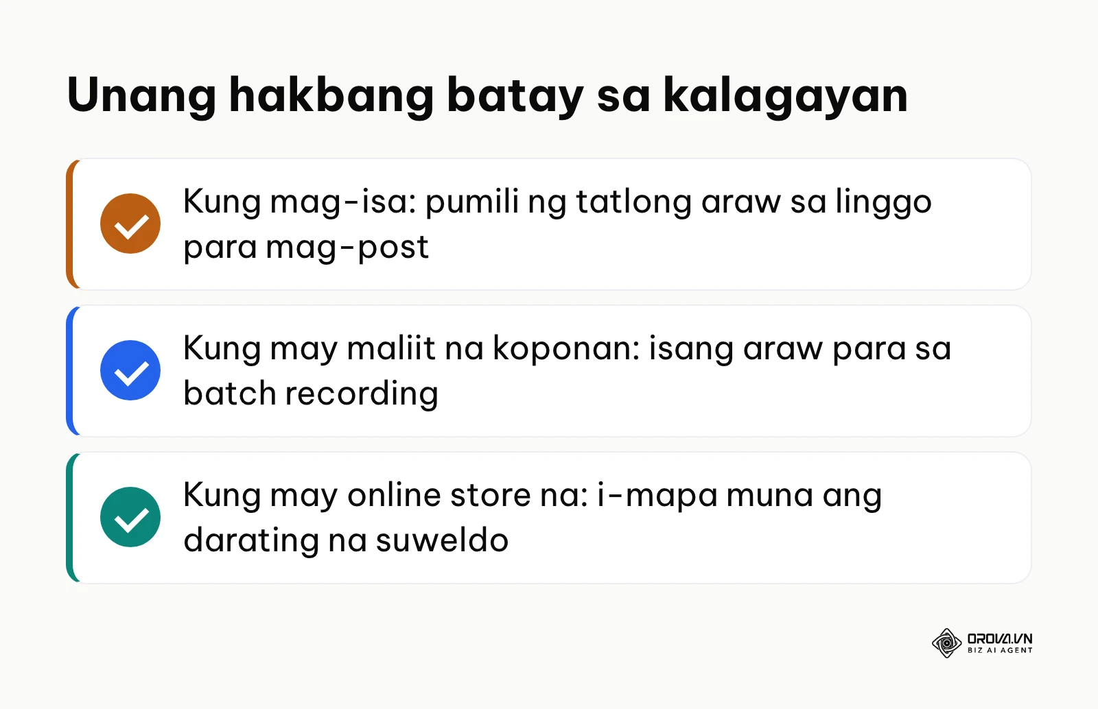 Listahan ng mga agarang aksyon para sa iba-ibang sitwasyon ng may-ari ng negosyo