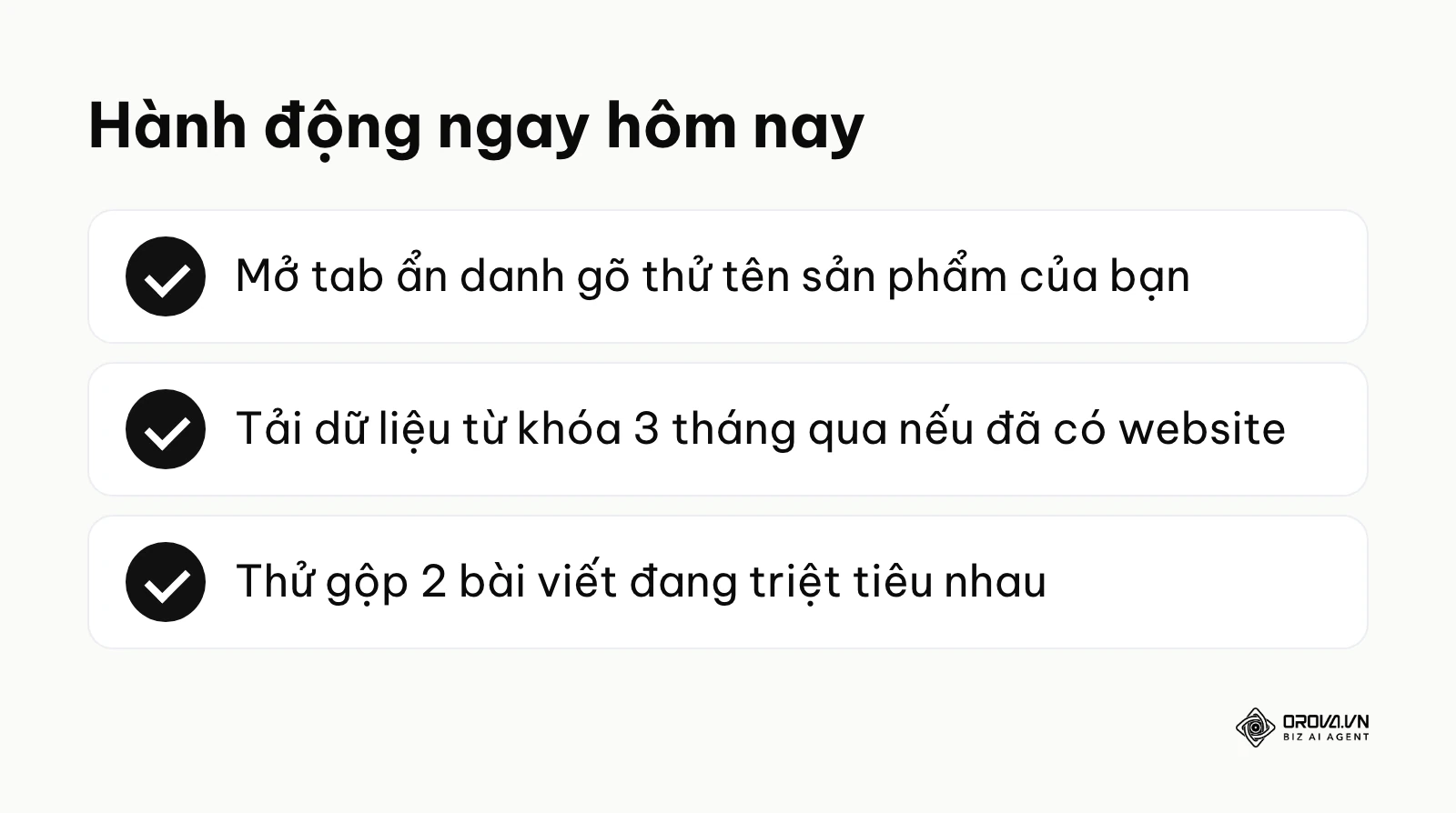 Danh sách ba việc cần làm ngay để bắt đầu tối ưu hóa từ khóa