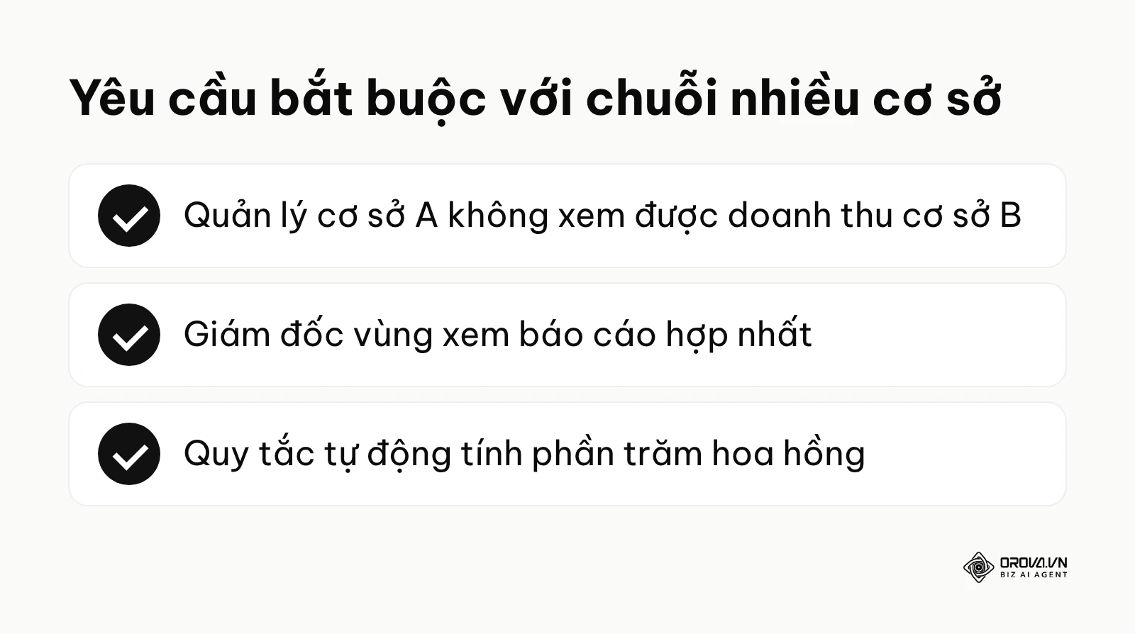 Tóm tắt yêu cầu phân quyền và báo cáo gộp cho chuỗi trung tâm đào tạo nhiều cơ sở