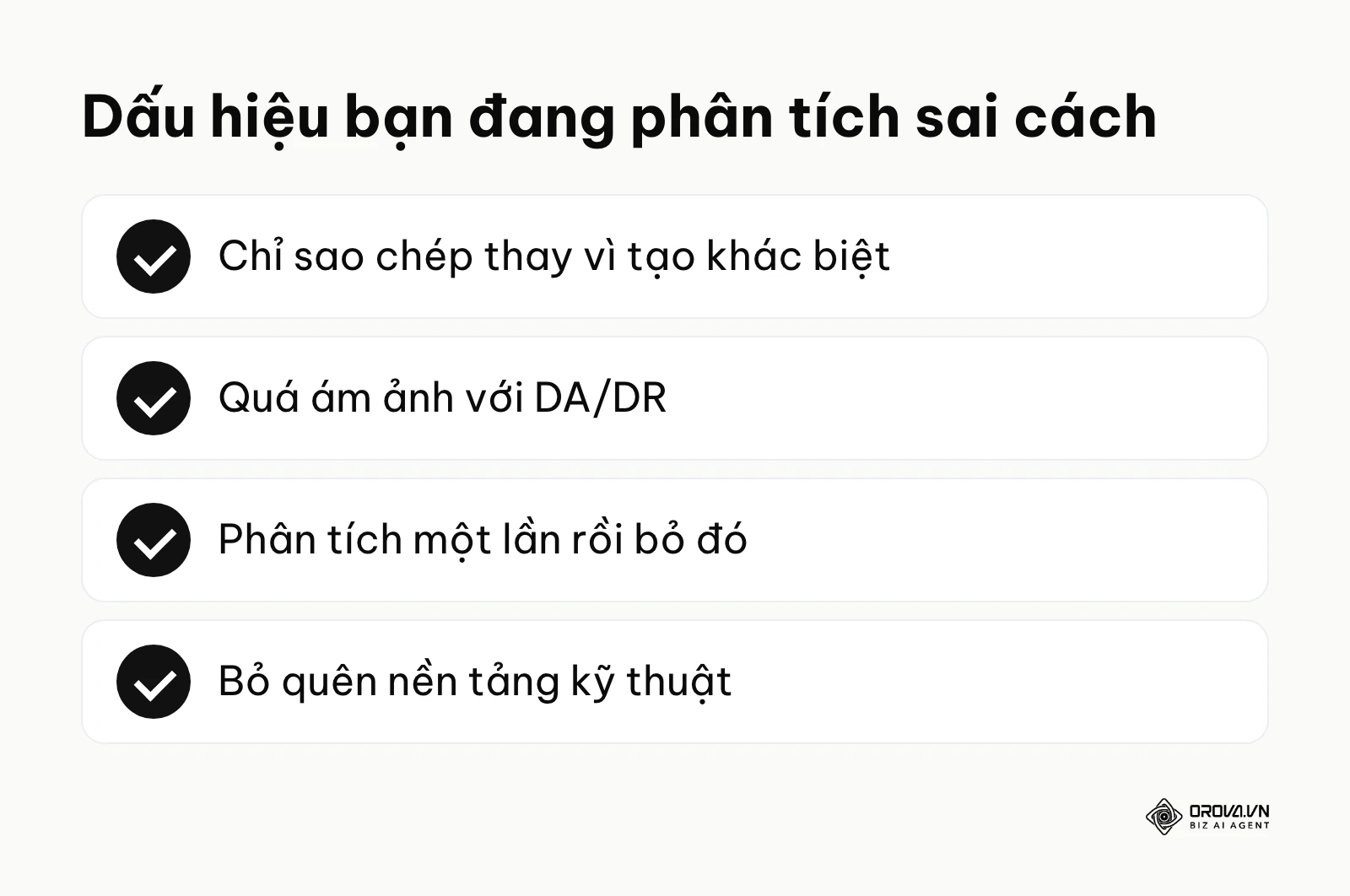 Danh sách các sai lầm cần tránh khi soi đối thủ SEO