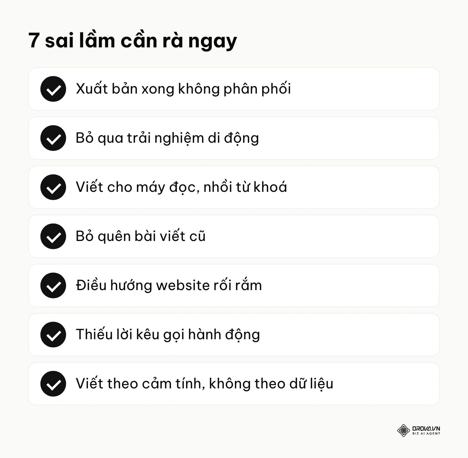 Danh sách các sai lầm phổ biến khi tăng traffic website