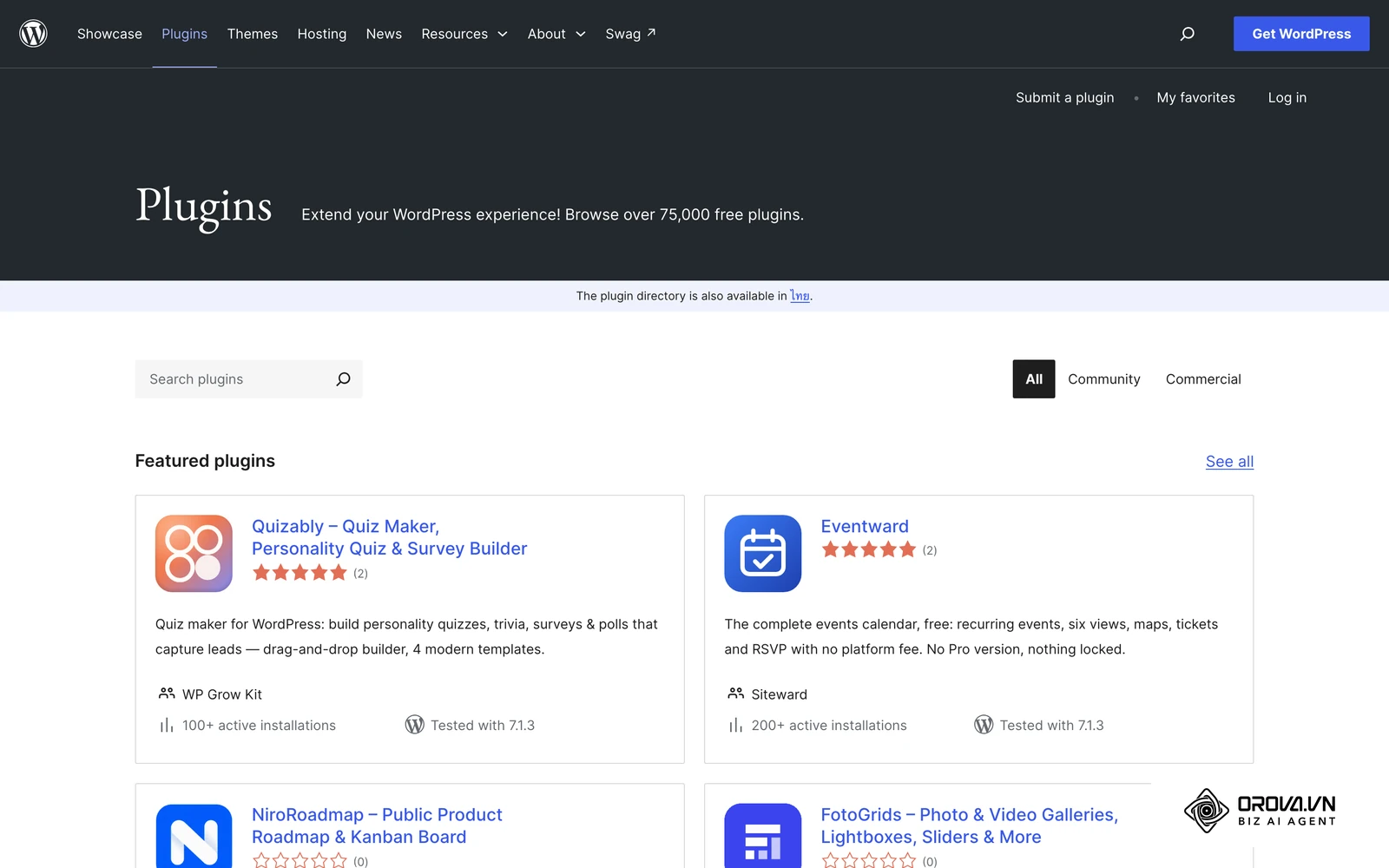 คลังปลั๊กอินมาตรฐานของ WordPress สำหรับการค้นหาเครื่องมือเพิ่มประสิทธิภาพแคชและรูปภาพ