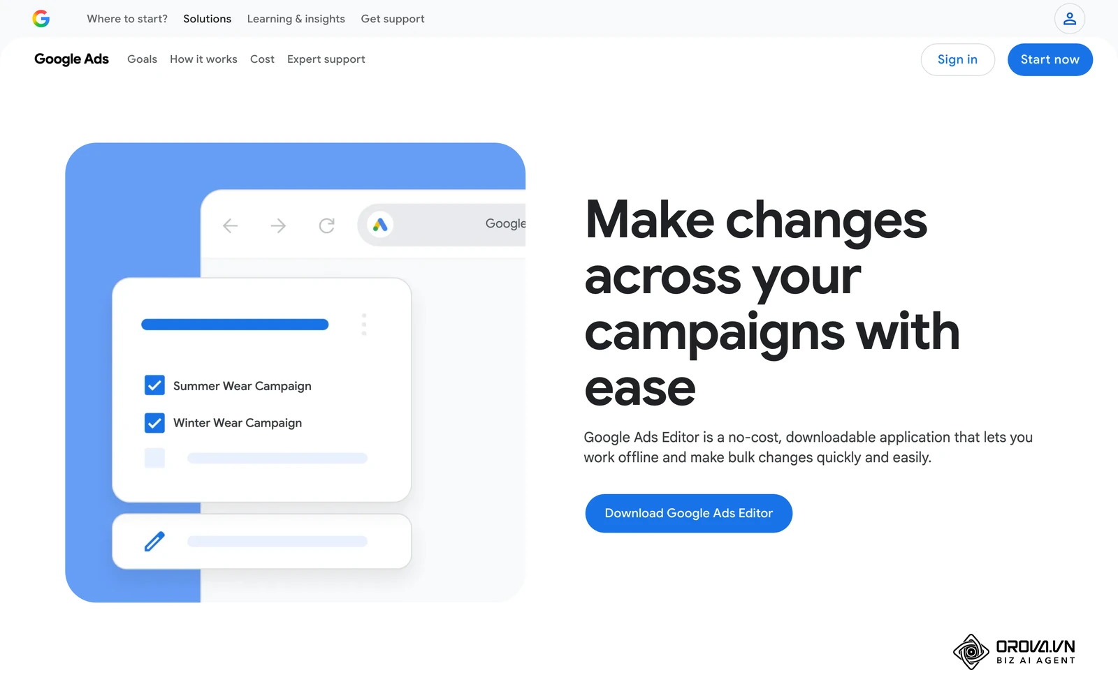 ទំព័រផ្លូវការ Google Ads Editor របស់ Google៖ កម្មវិធីឥតគិតថ្លៃសម្រាប់កែសម្រួលយុទ្ធនាការ Google Ads ជាដុំៗ ទោះគ្មានអ៊ីនធឺណិត។