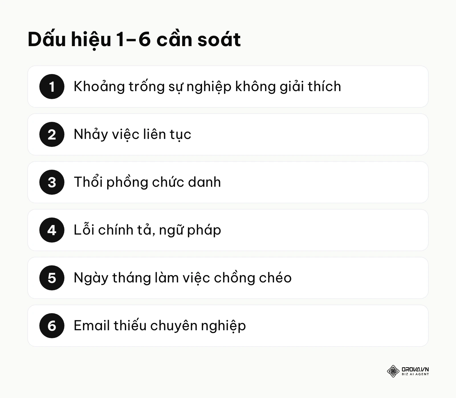 Danh sách 6 dấu hiệu cảnh báo đầu tiên khi đọc CV, từ khoảng trống sự nghiệp tới email thiếu chuyên nghiệp