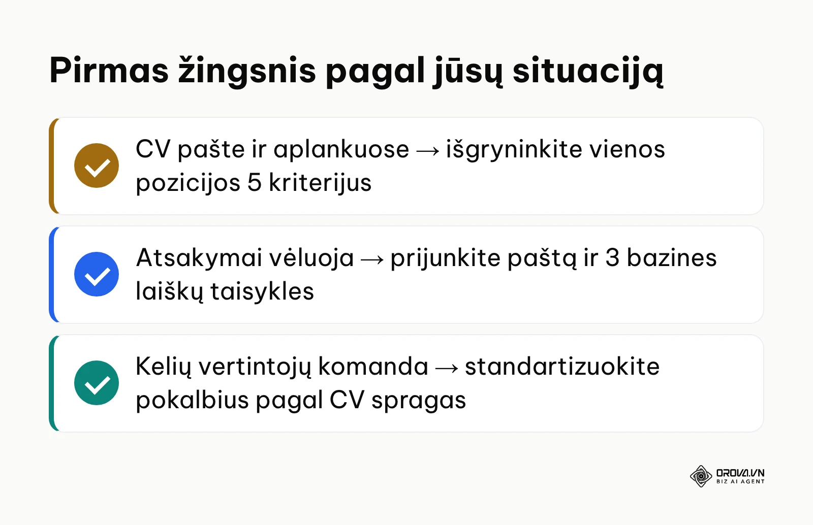 Trys situacijos ir pirmas ATS diegimo žingsnis kiekvienai iš jų