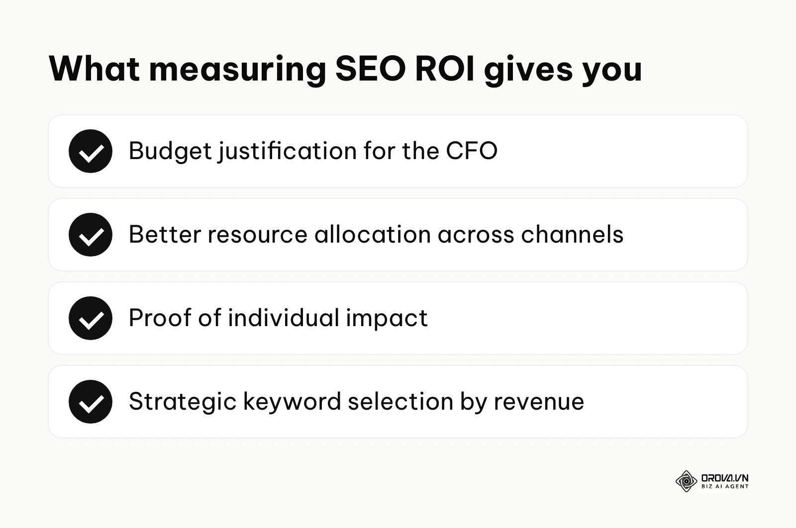Four benefits of measuring SEO ROI
