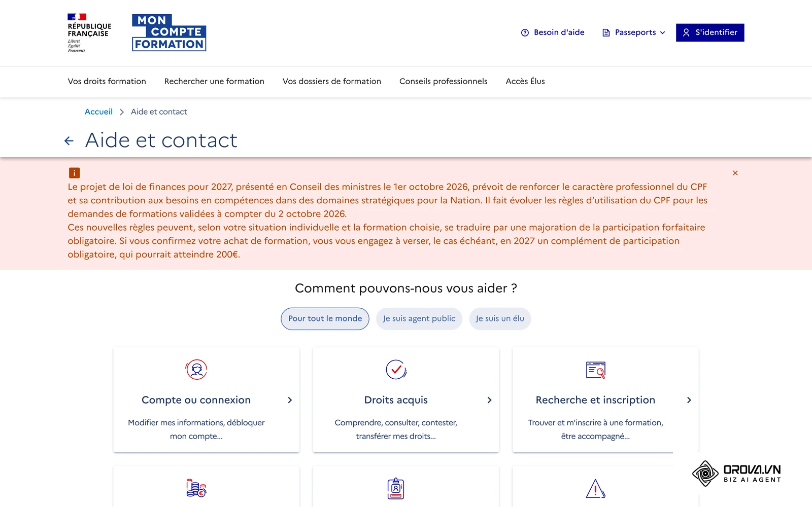 Le portail officiel Mon Compte Formation gère le CPF, distinct du plan décidé par l'employeur.