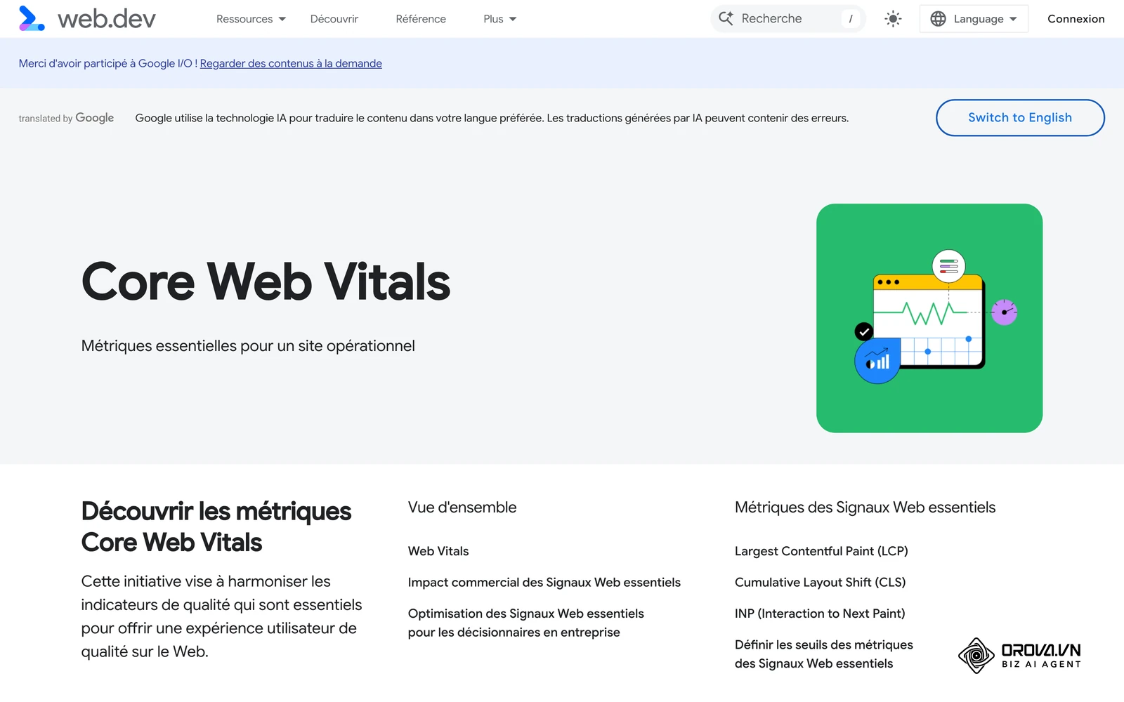 Ressources officielles web.dev pour l'audit et l'optimisation des signaux web essentiels dont la métrique INP.