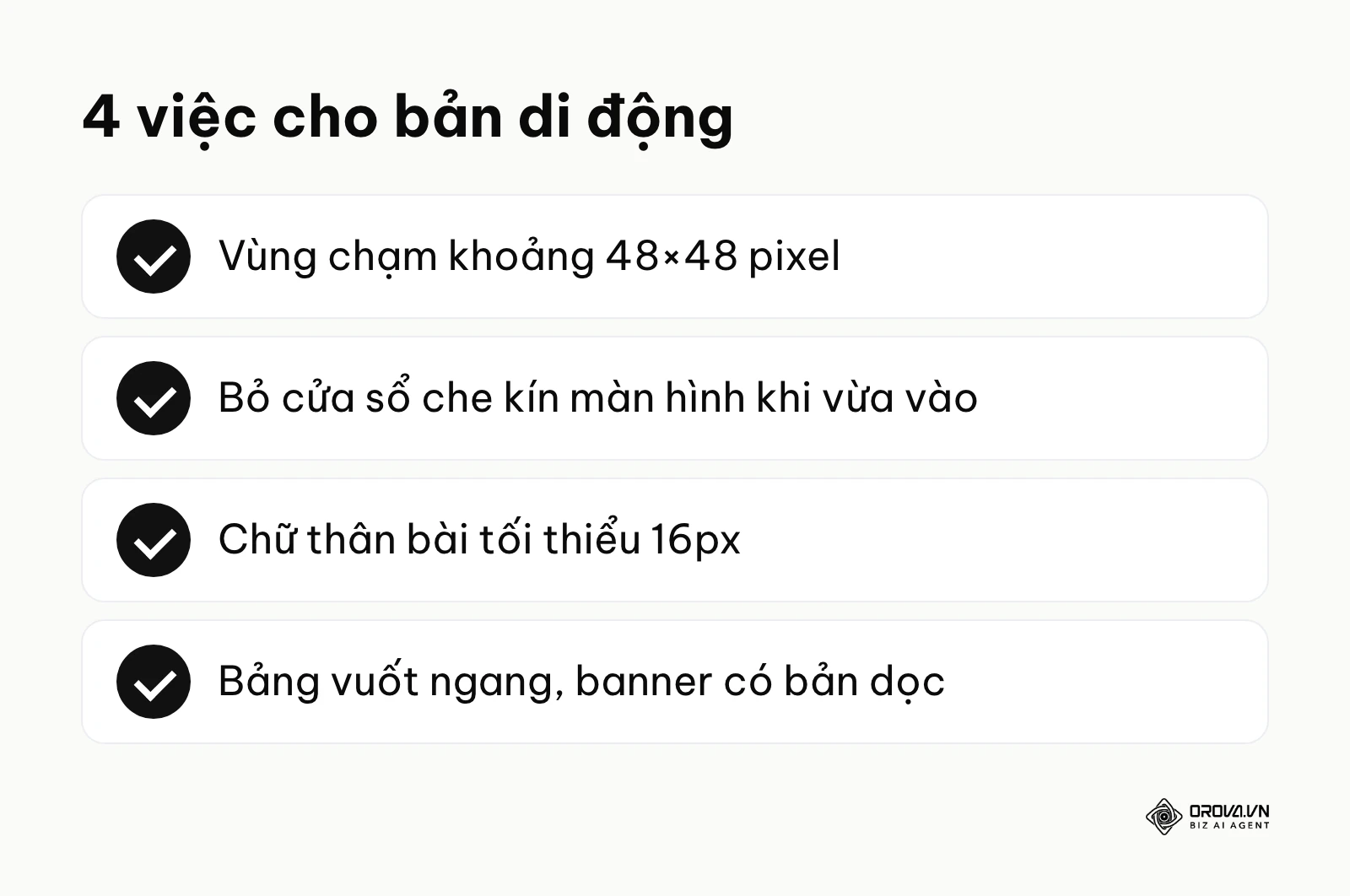 4 việc cần làm để tối ưu trải nghiệm website trên điện thoại.