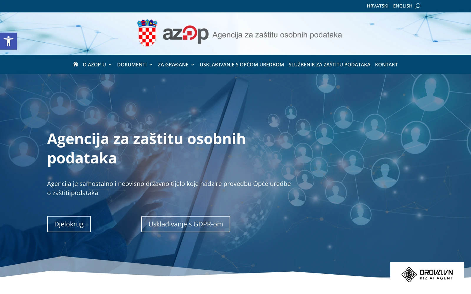 Službene stranice Agencije za zaštitu osobnih podataka (AZOP), nadzornog tijela za GDPR u Hrvatskoj.