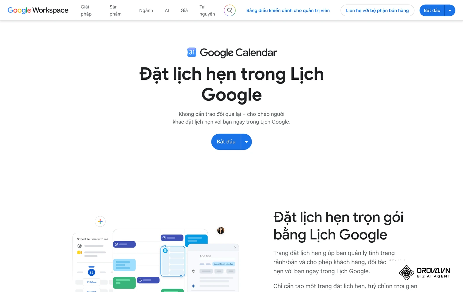 Trang lịch hẹn của Google Workspace: tạo đường dẫn để khách tự chọn khung giờ trống.