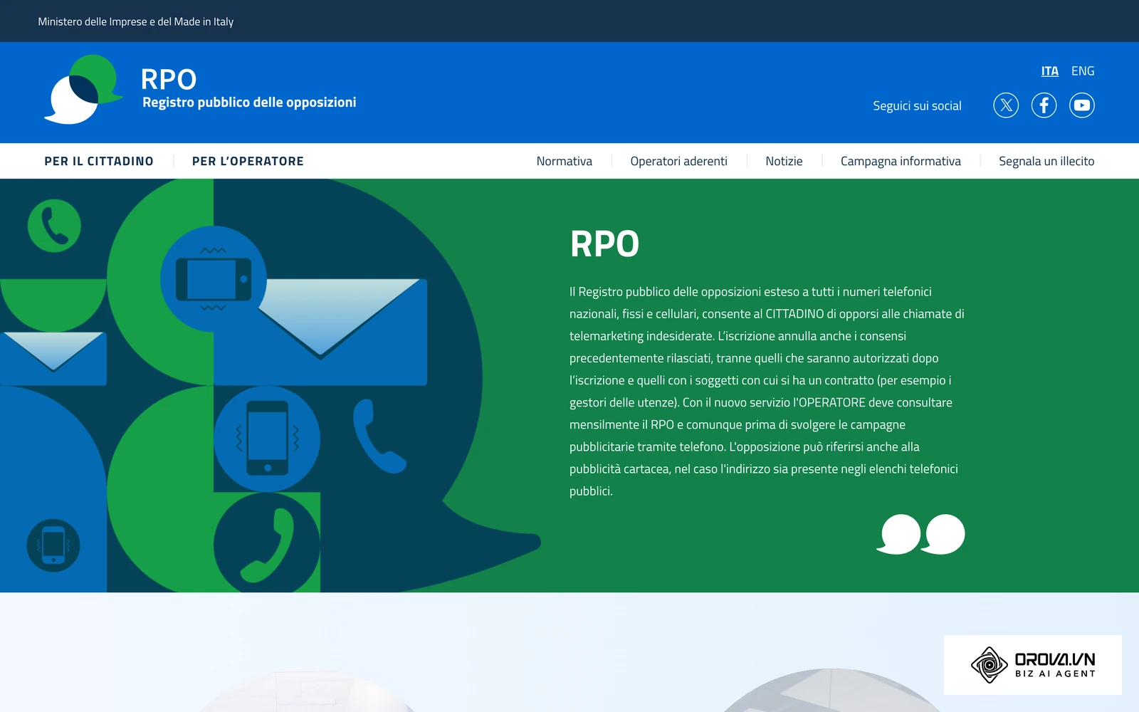 Il sito del Registro pubblico delle opposizioni, da considerare quando il primo contatto avviene per telefono.