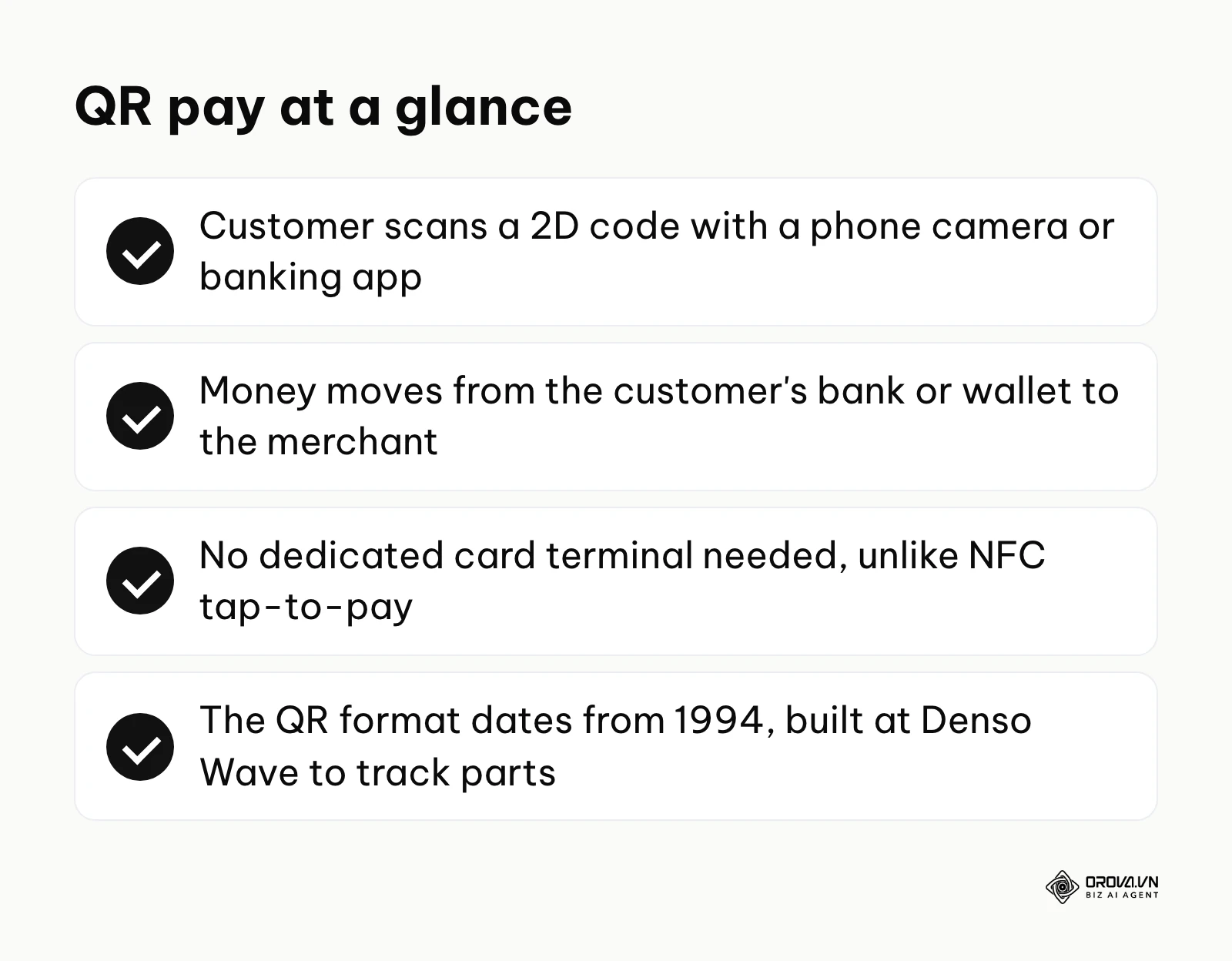 Summary of what QR pay is and how it differs from NFC