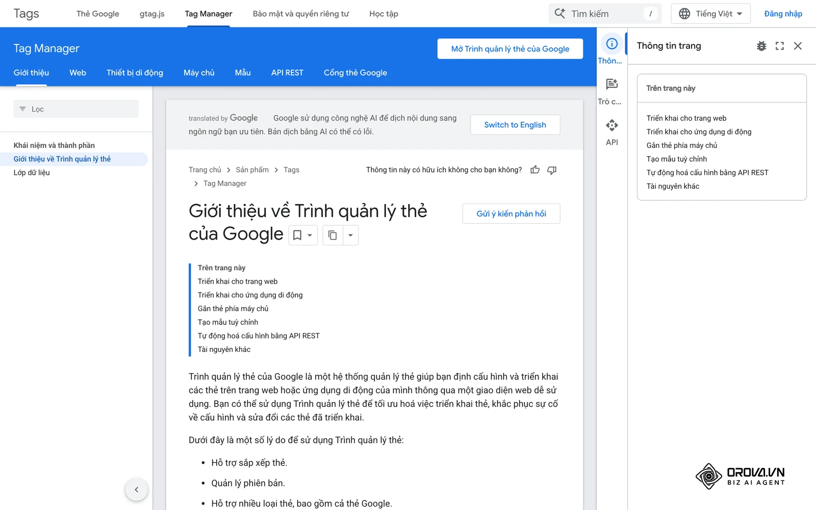 Tài liệu Google Tag Manager, công cụ gắn mã theo dõi trước khi chạy quảng cáo