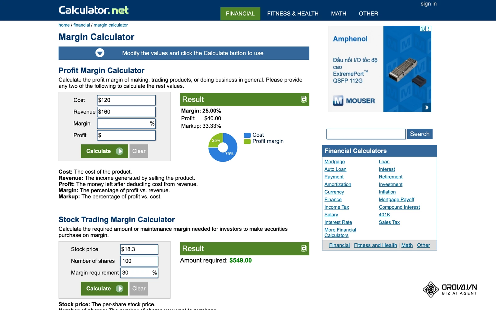A profit margin calculator gives you the margin figure that your break-even ROAS is built on.