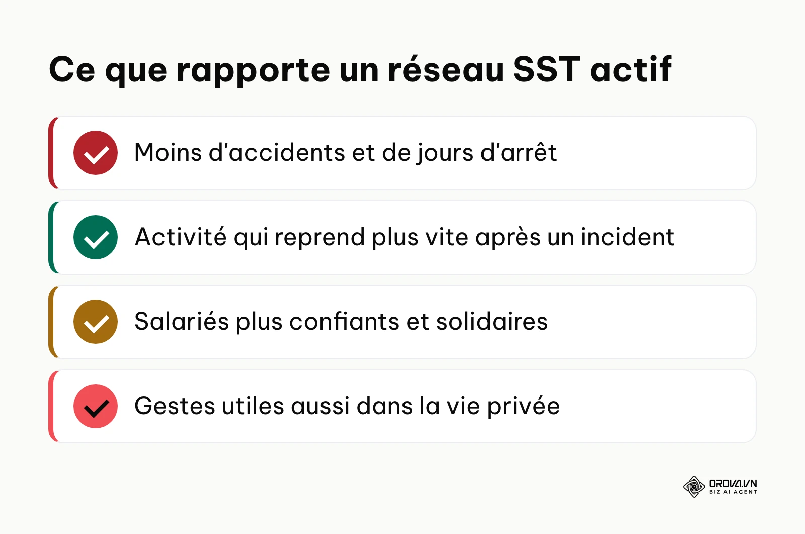 Résumé des bénéfices de la formation SST pour l'entreprise et le salarié