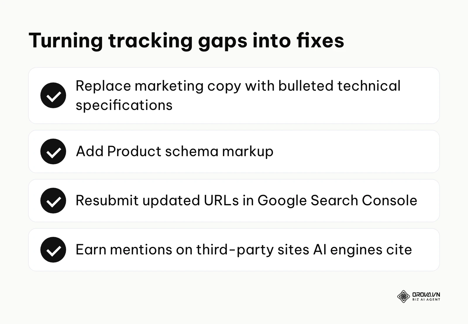 A checklist of best practices for optimizing content for AI answer engines.