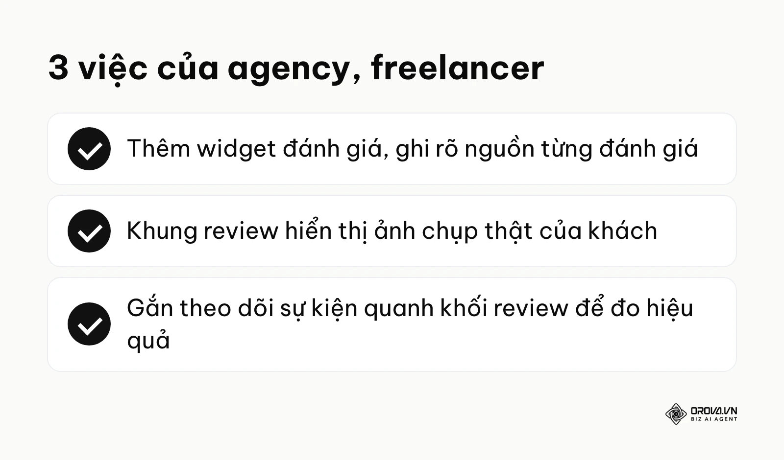 Ba việc agency và freelancer nên làm khi dựng khối social proof cho khách hàng.