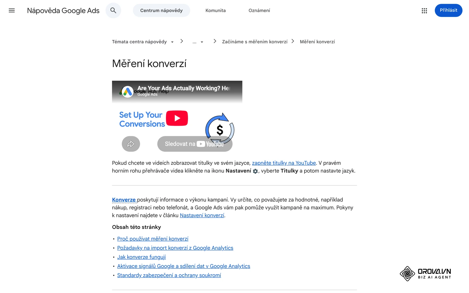 Nápověda Google Ads: Měření konverzí – druhy konverzí na webu, z aplikace, z volání a offline.