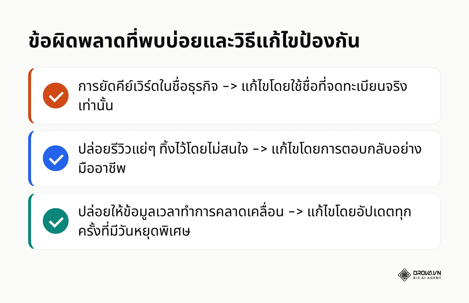 รายการข้อผิดพลาดทั่วไปที่ควรระวังในการจัดการโปรไฟล์ธุรกิจบนแพลตฟอร์ม