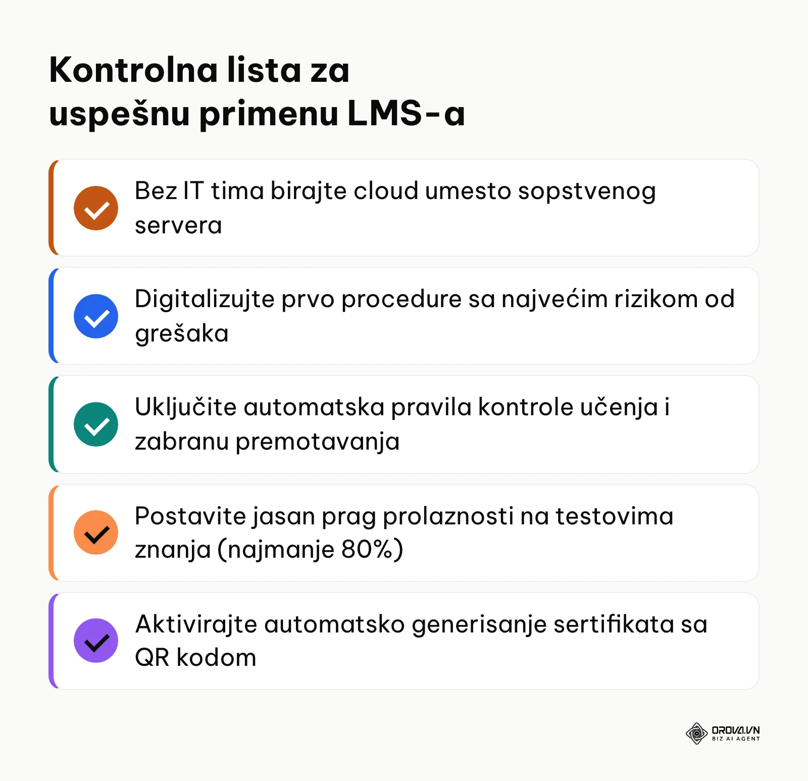 Završna lista koraka za uspešnu implementaciju sistema bez zastoja