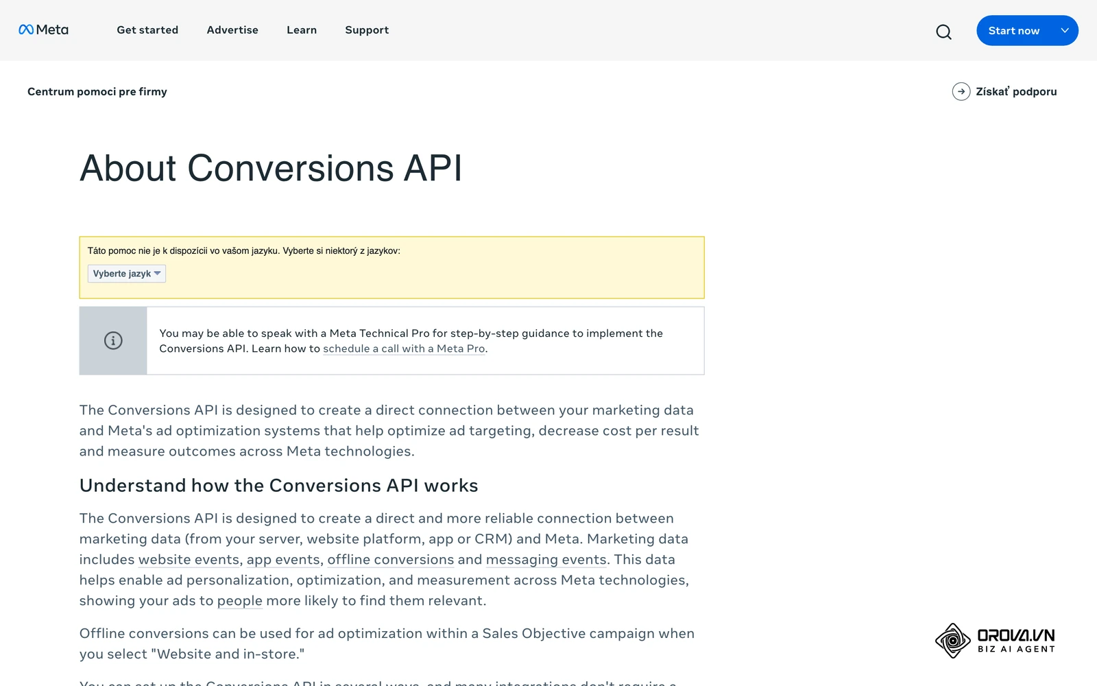 Pomocník Meta Business (zatiaľ len v angličtine): About Conversions API – priame prepojenie medzi vaším serverom, webom alebo CRM a Meta.