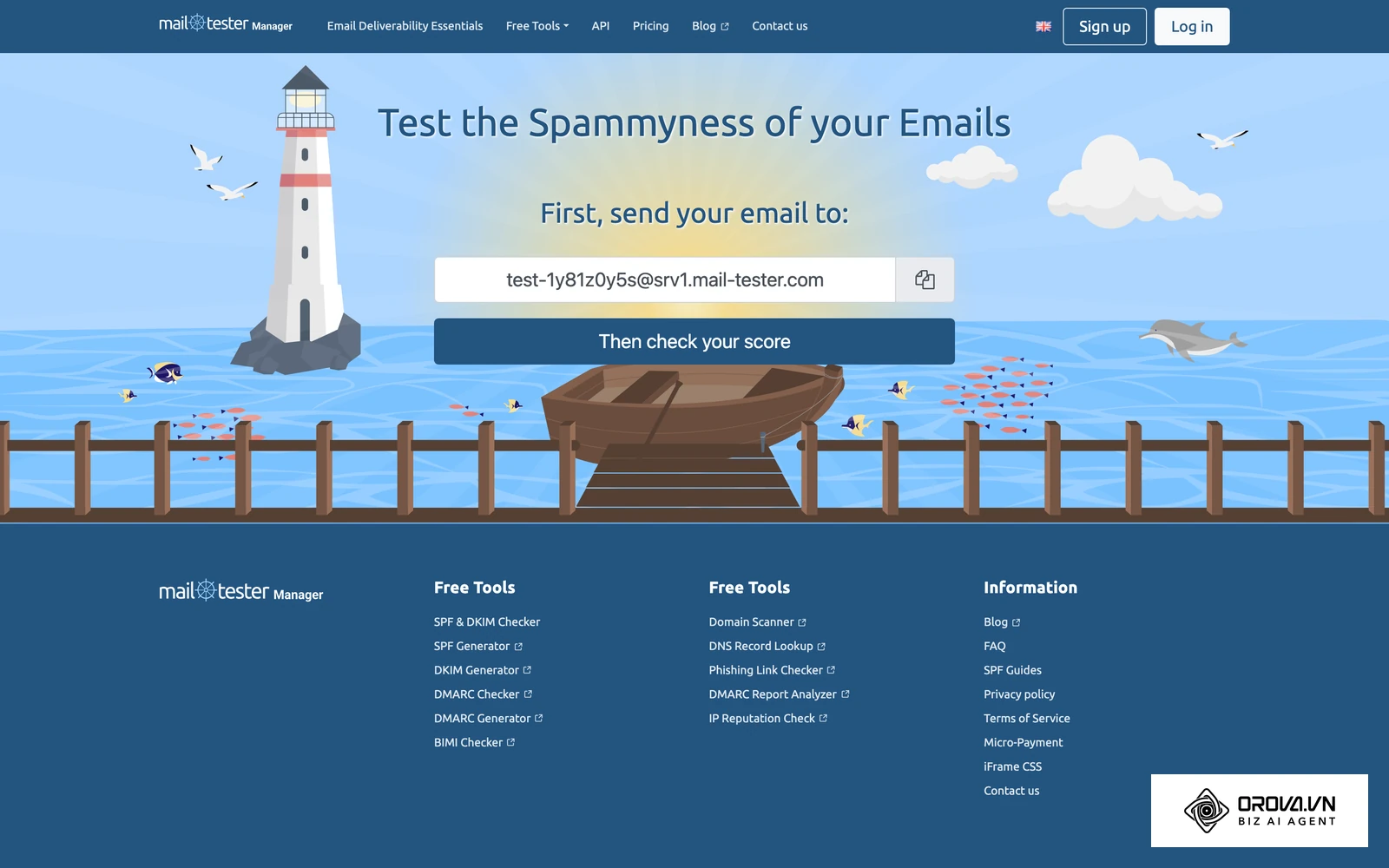 Mail-tester: libreng tool na nagbibigay ng pansamantalang address para subukan ang spam score ng iyong test email.
