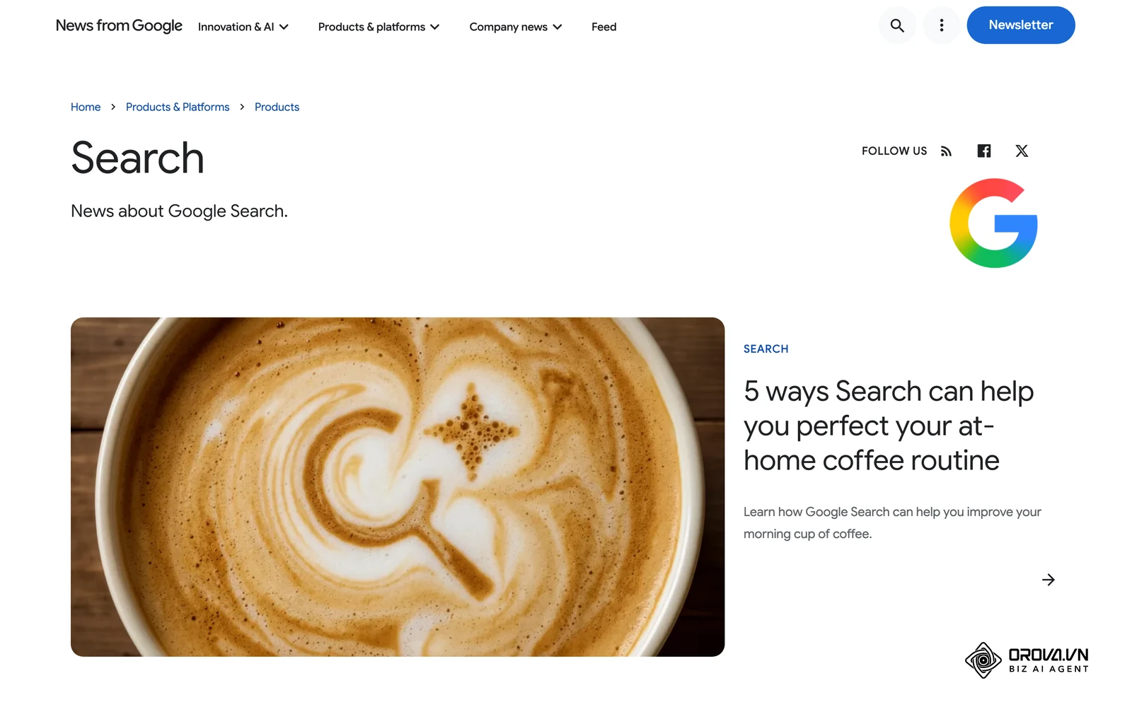ບລັອກຂອງ Google ທີ່ມັກຈະປະກາດທ່າອ່ຽງໃໝ່ໆກ່ຽວກັບລະບົບຄົ້ນຫາ.