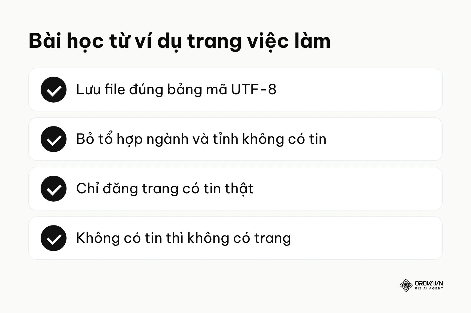 Bài học rút ra khi tạo hàng loạt trang việc làm theo ngành và tỉnh