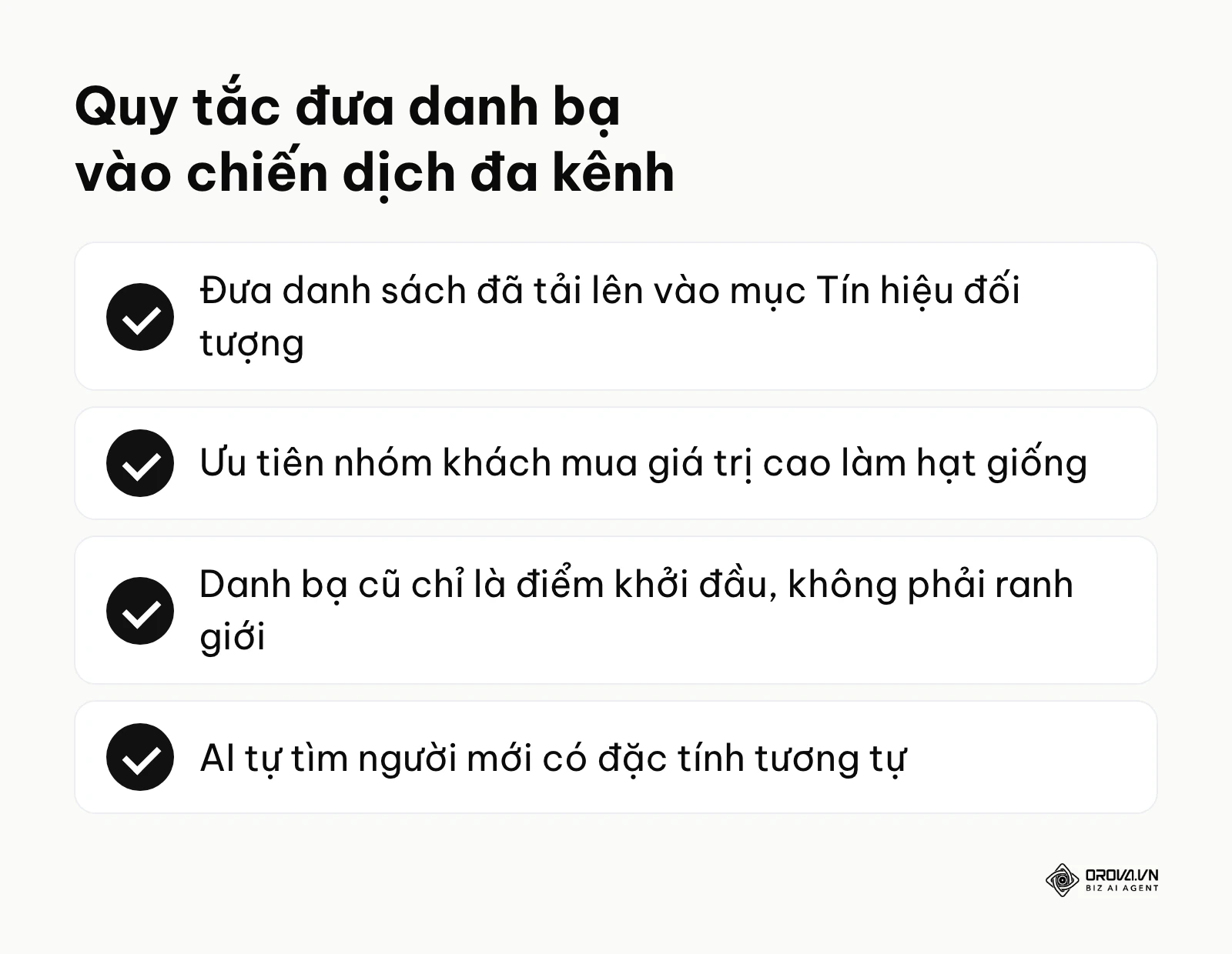 Danh sách các nguyên tắc vàng khi tận dụng danh sách cũ làm tín hiệu định hướng cho thuật toán phân phối tự động.