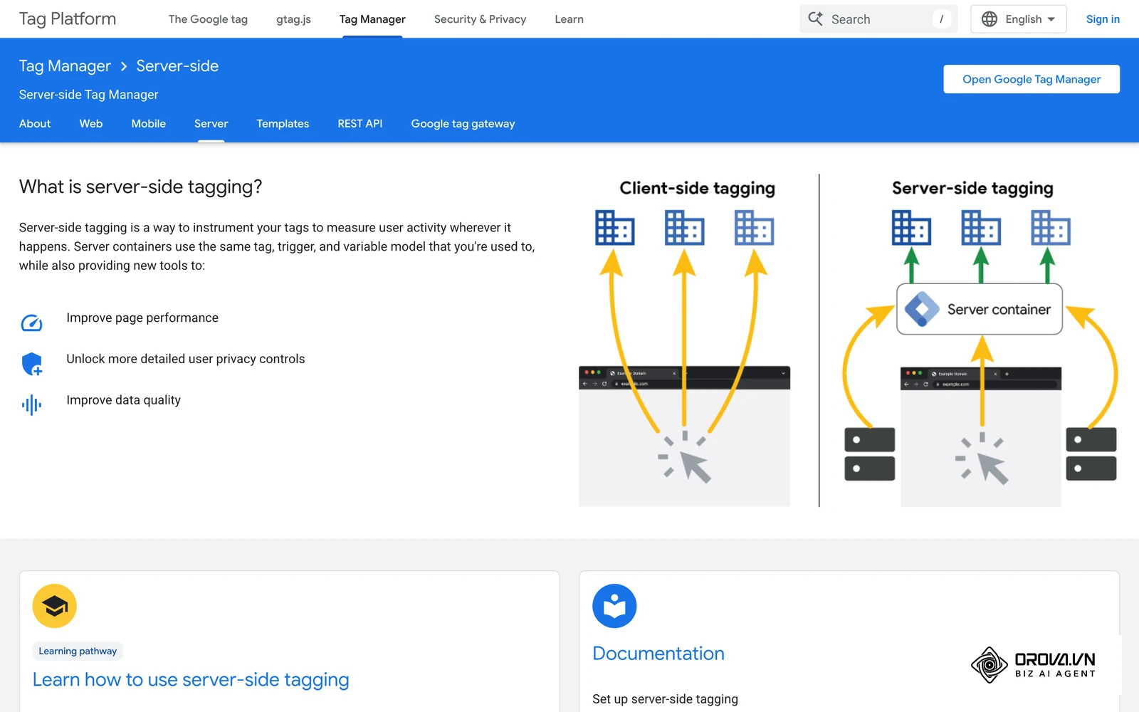 Google Tag Manager documentation on server-side tagging, one way to send conversion data from your own server.