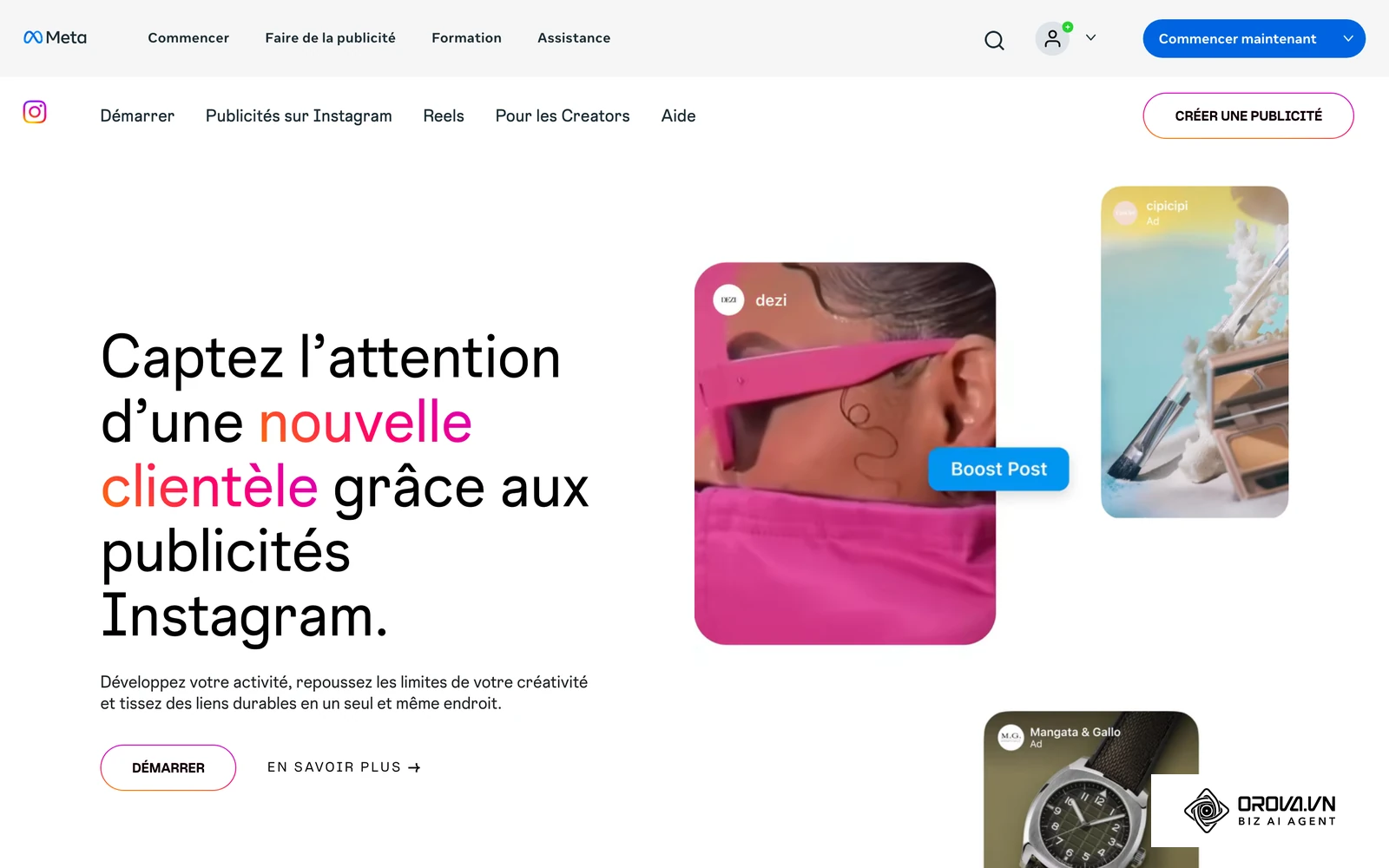 Instagram for Business, l'espace officiel de Meta pour les comptes professionnels, point de départ avant de programmer des stories.
