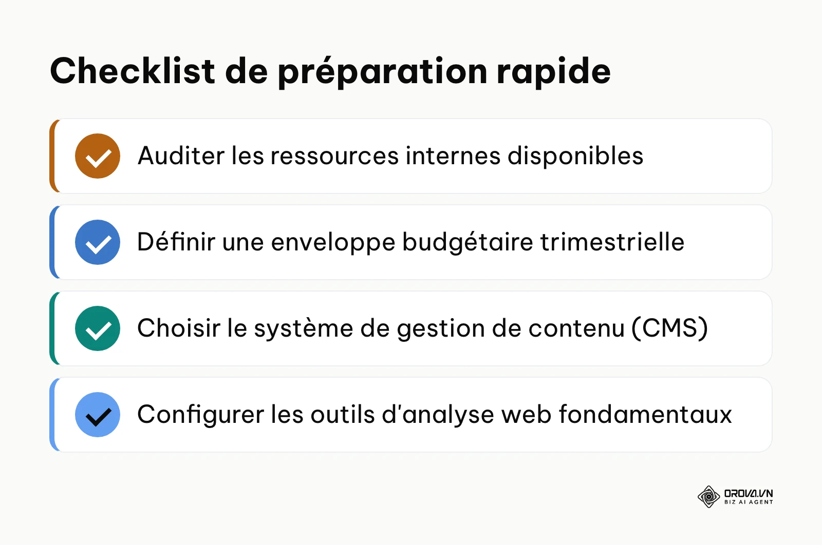 Liste des 4 éléments essentiels à préparer avant de commencer