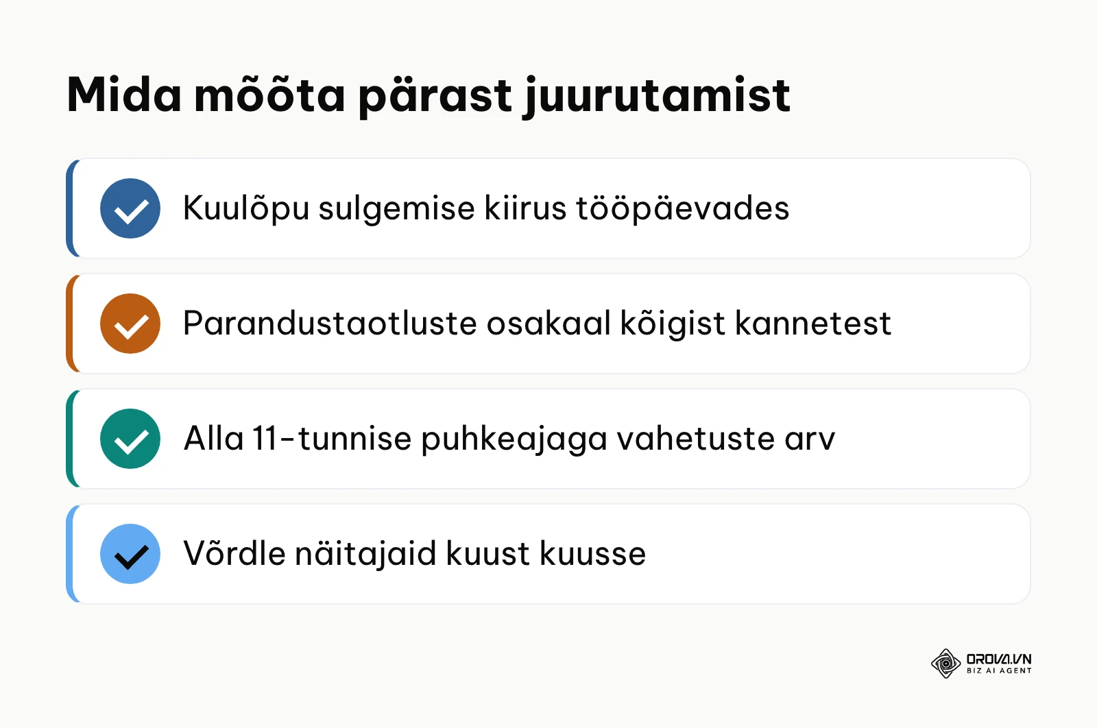 Kolm näitajat tööajaarvestuse kontrollimiseks pärast juurutamist